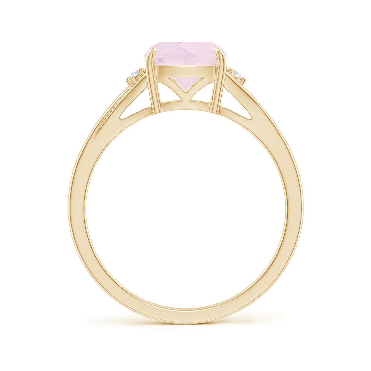 A - Rose Quartz / 1.53 CT / 14 KT Yellow Gold