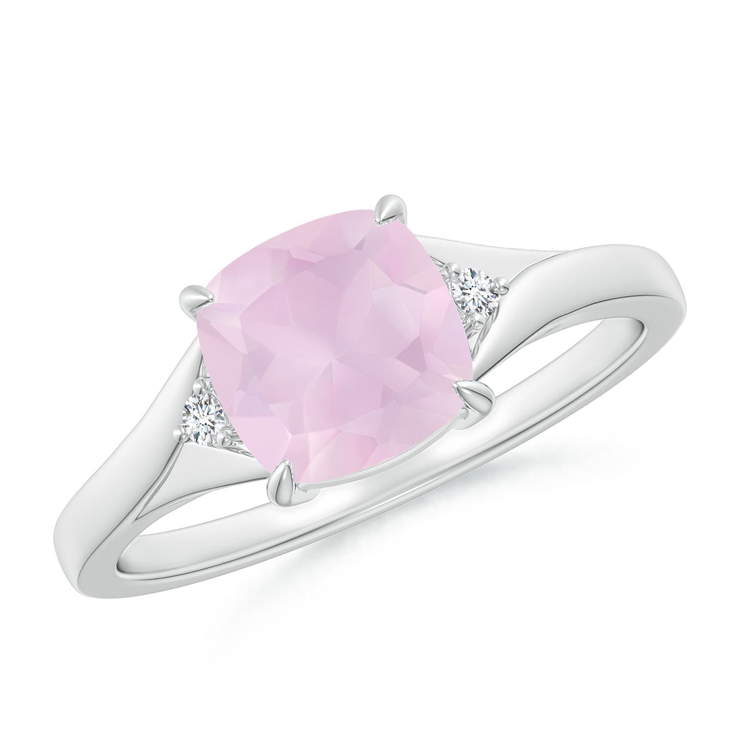 AA - Rose Quartz / 1.53 CT / 14 KT White Gold