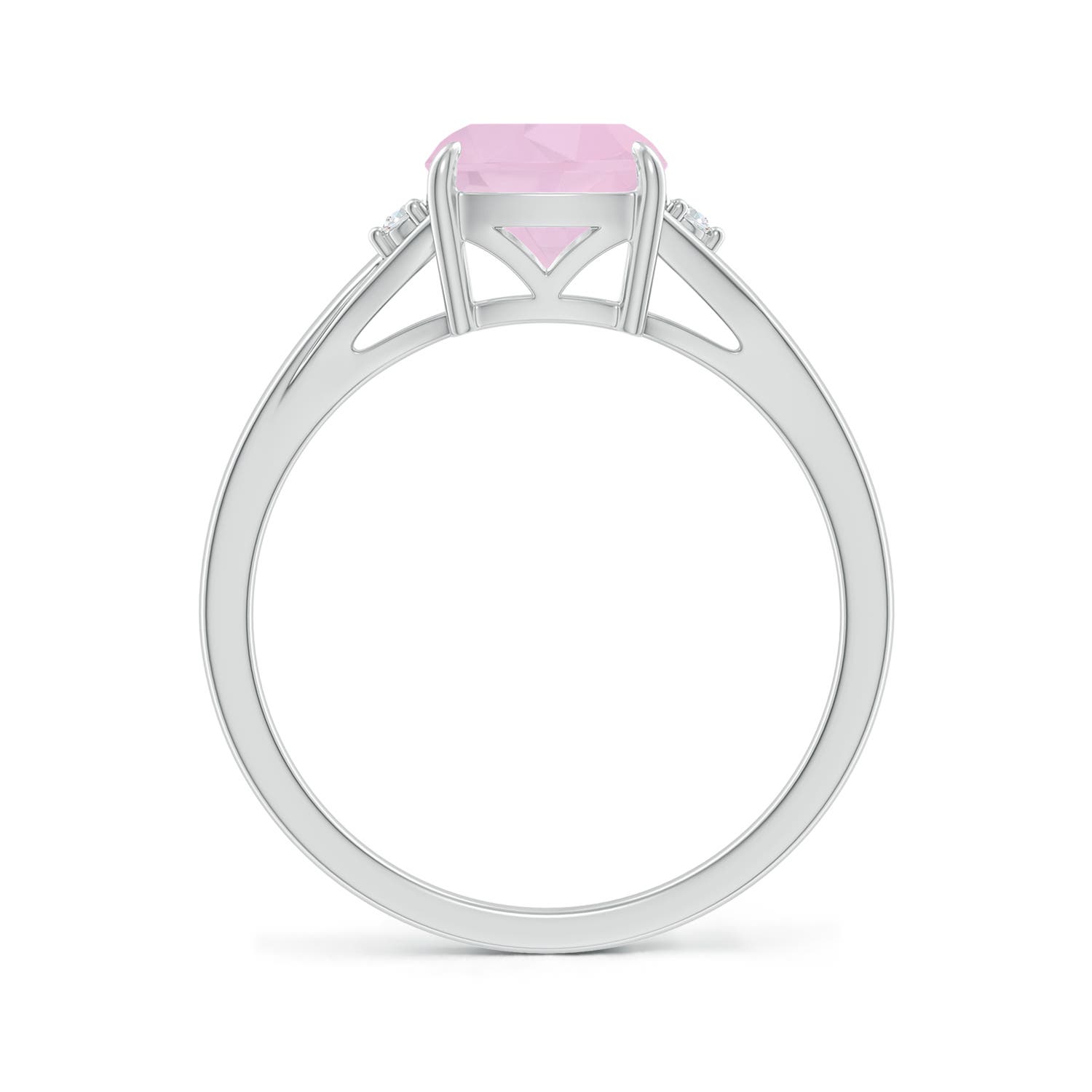 AAA - Rose Quartz / 1.53 CT / 14 KT White Gold