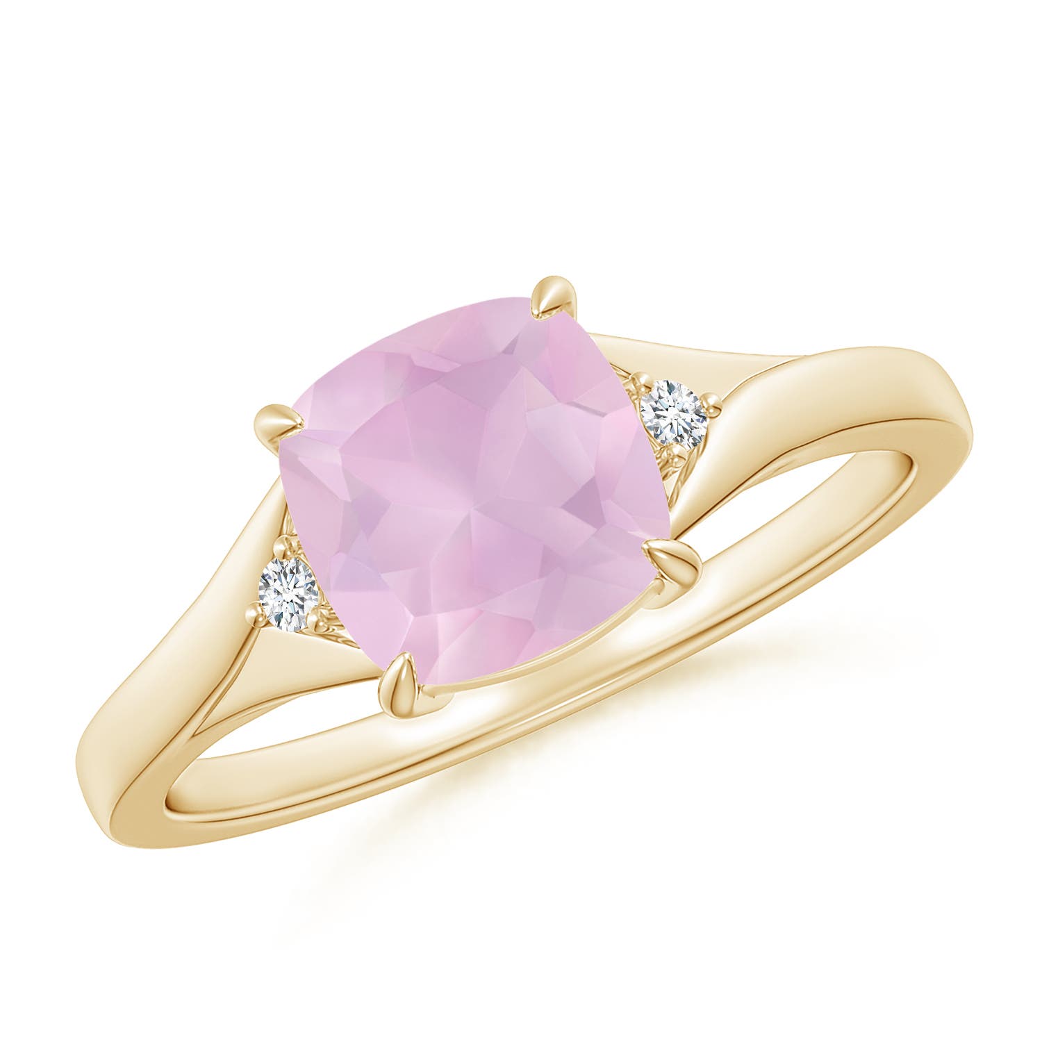 AAA - Rose Quartz / 1.53 CT / 14 KT Yellow Gold