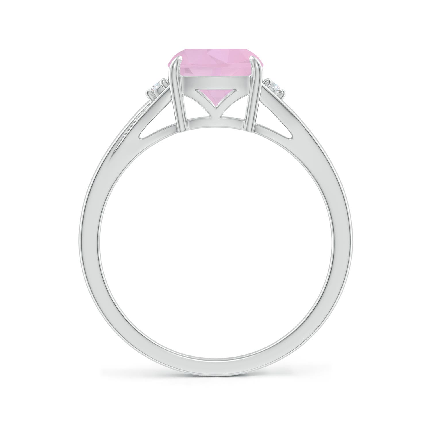 AAAA - Rose Quartz / 1.53 CT / 14 KT White Gold