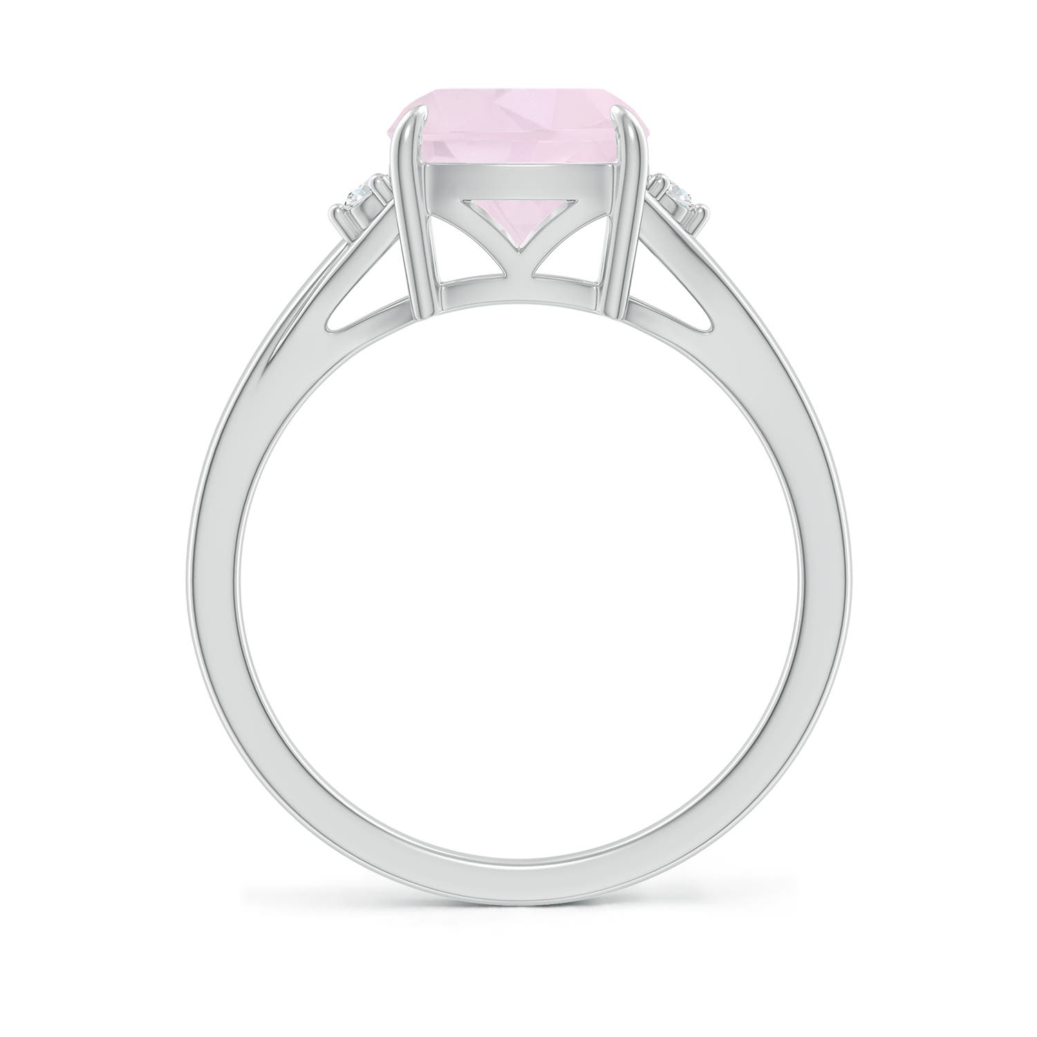 A - Rose Quartz / 1.94 CT / 14 KT White Gold