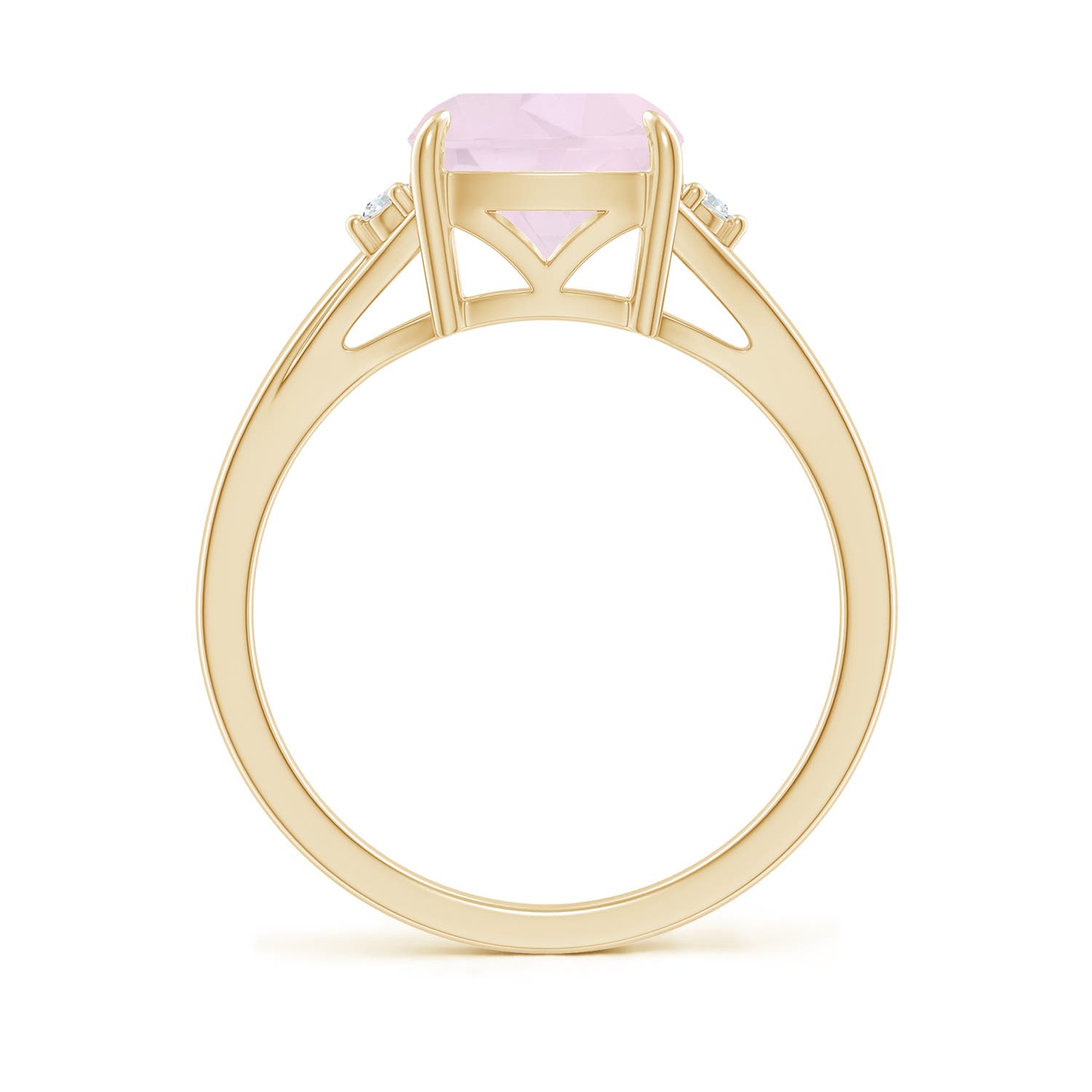 A - Rose Quartz / 1.94 CT / 14 KT Yellow Gold