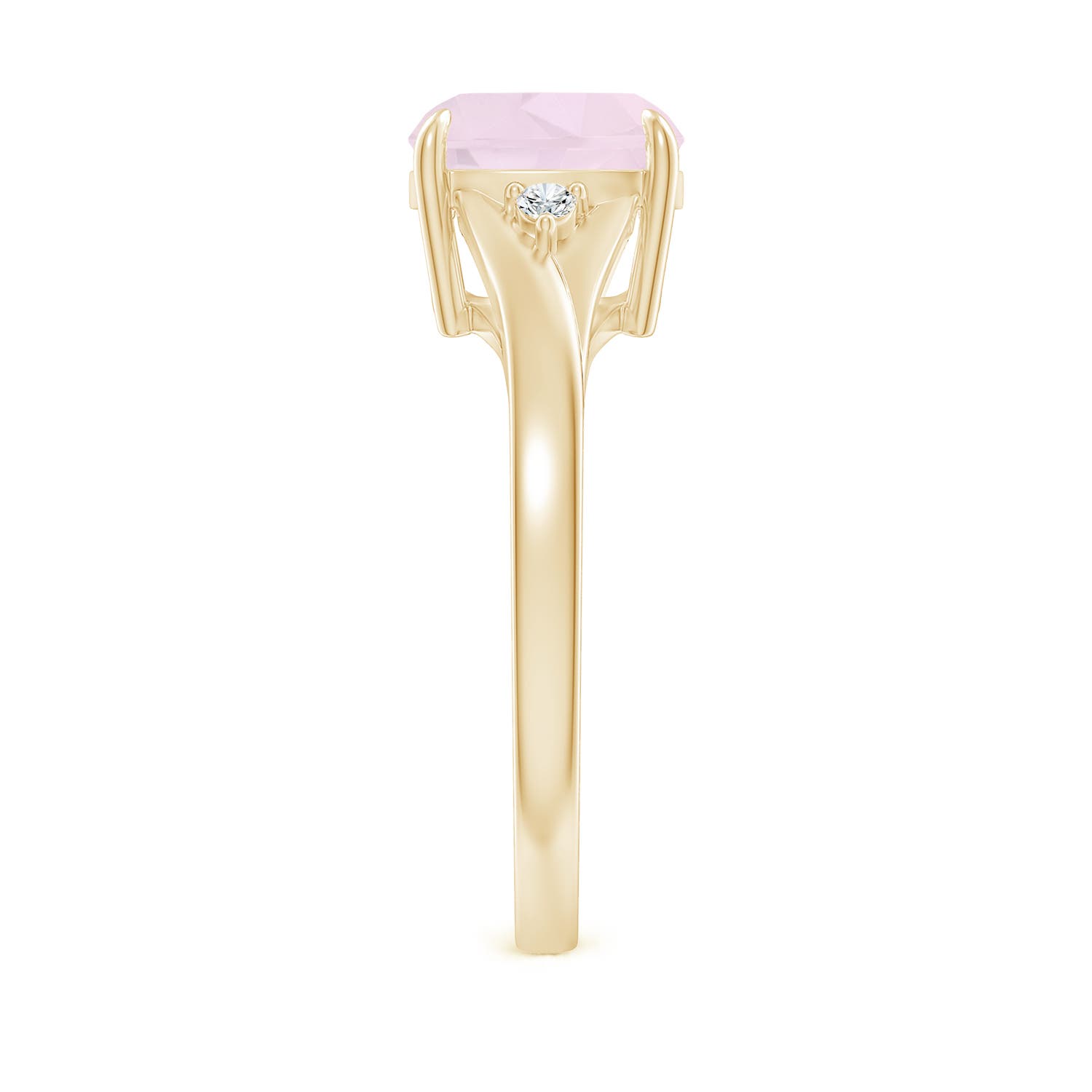 A - Rose Quartz / 1.94 CT / 14 KT Yellow Gold