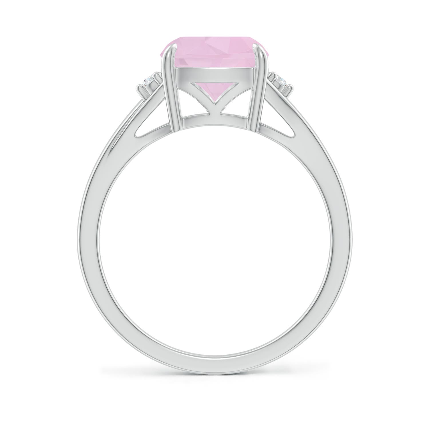 AAA - Rose Quartz / 1.94 CT / 14 KT White Gold