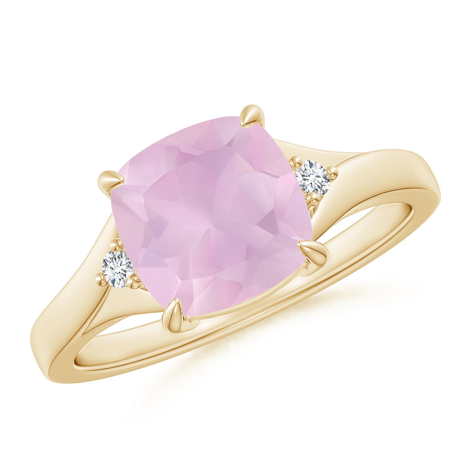 AAA - Rose Quartz / 1.94 CT / 14 KT Yellow Gold