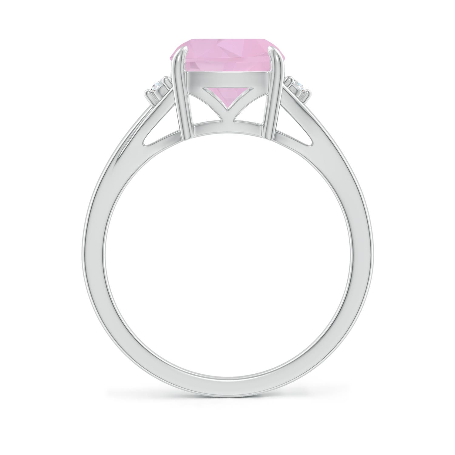 AAAA - Rose Quartz / 1.94 CT / 14 KT White Gold