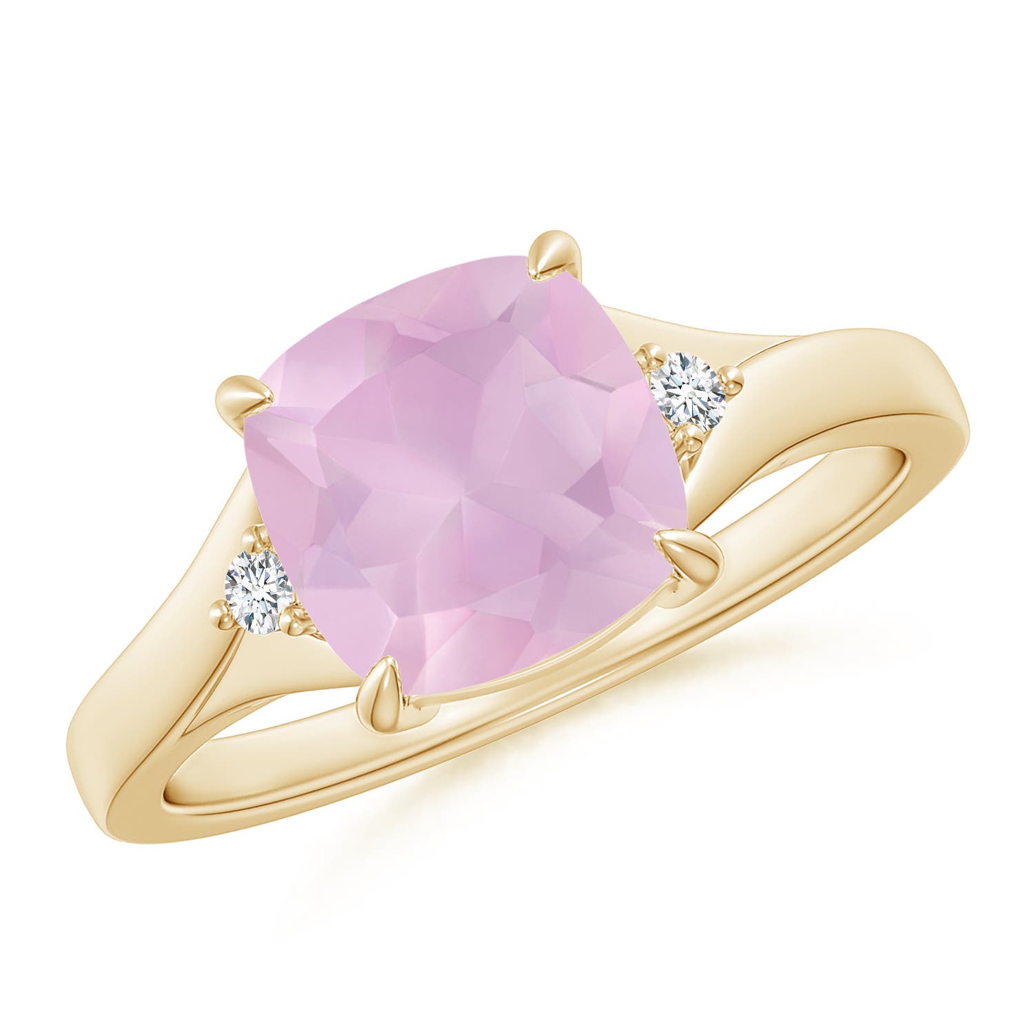 AAAA - Rose Quartz / 1.94 CT / 14 KT Yellow Gold