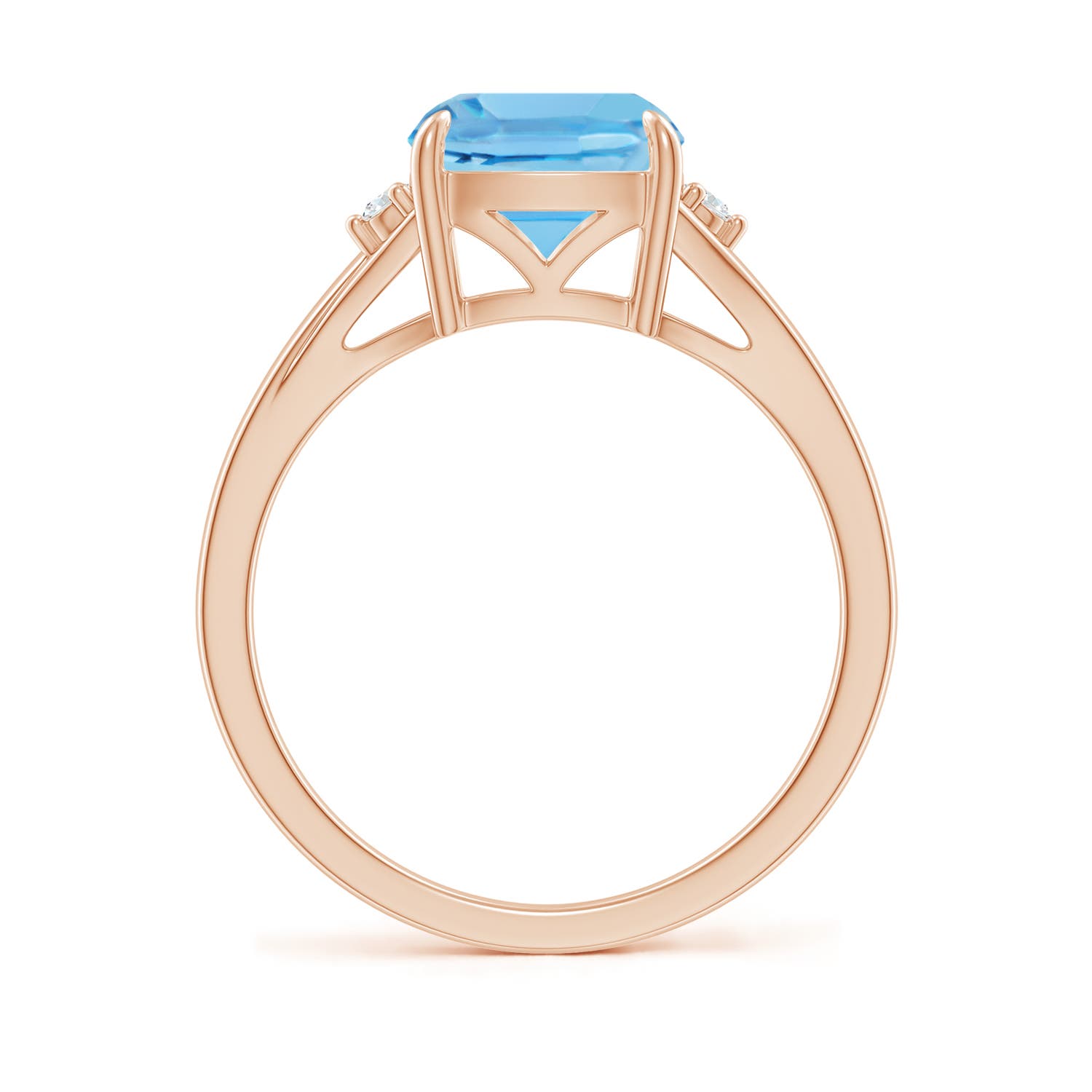 A - Swiss Blue Topaz / 2.54 CT / 14 KT Rose Gold