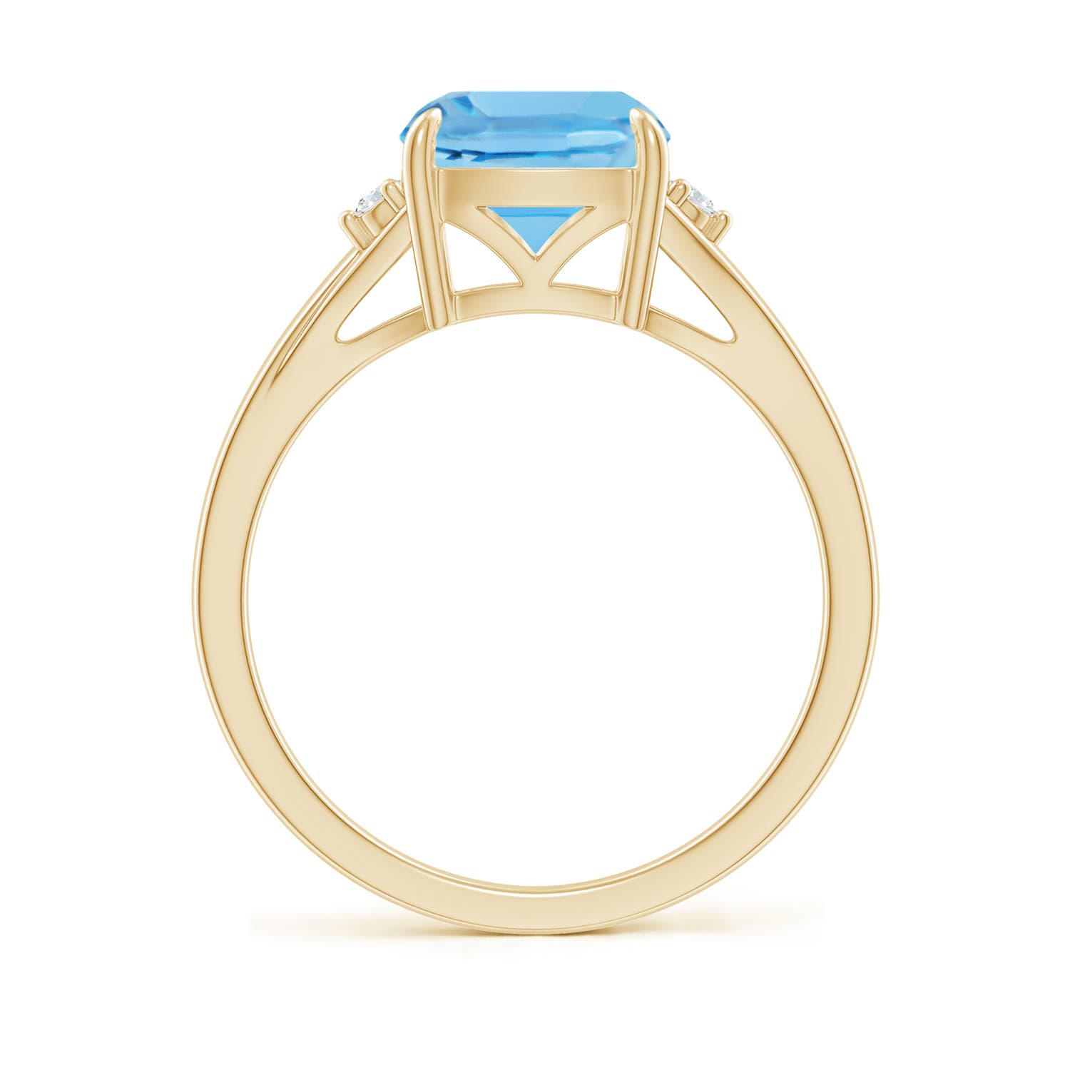 A - Swiss Blue Topaz / 2.54 CT / 14 KT Yellow Gold