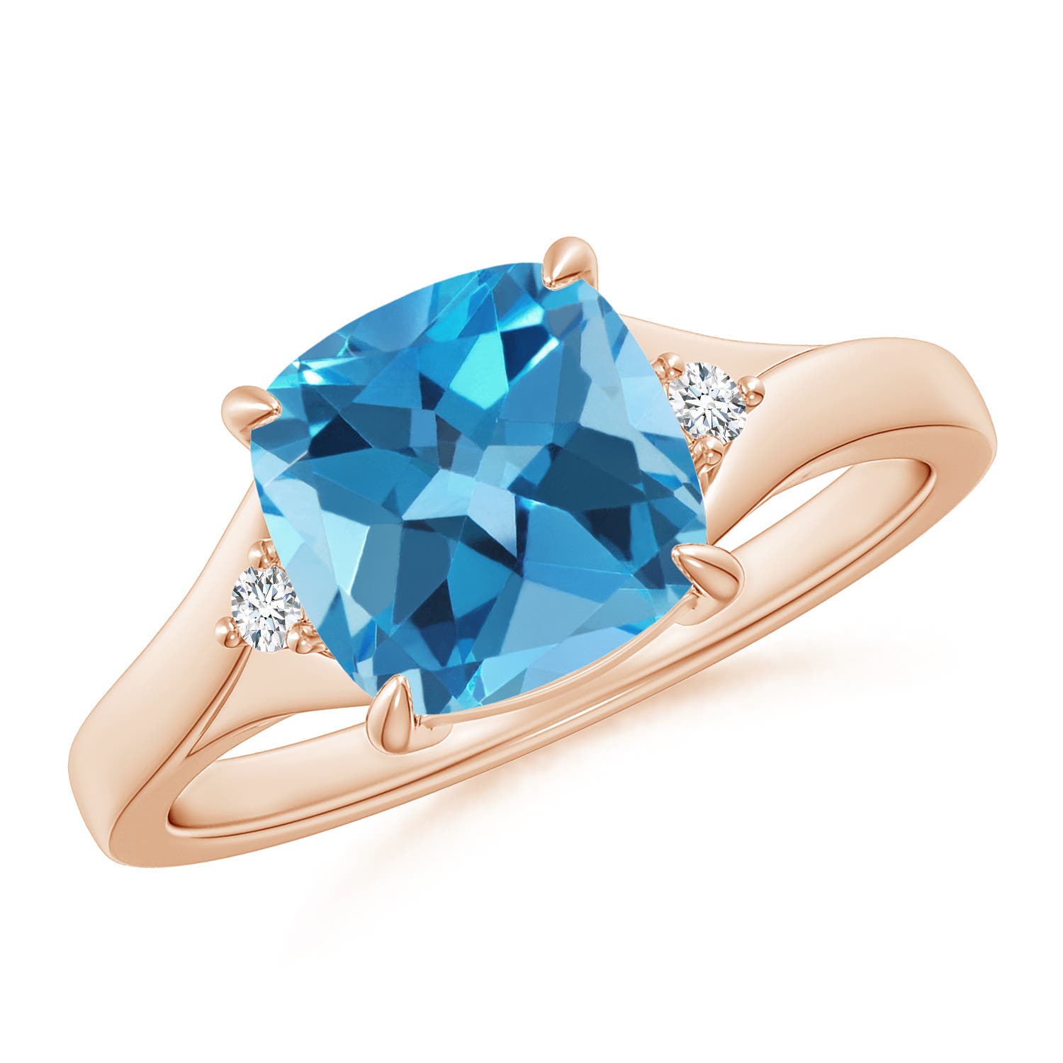 AA - Swiss Blue Topaz / 2.54 CT / 14 KT Rose Gold