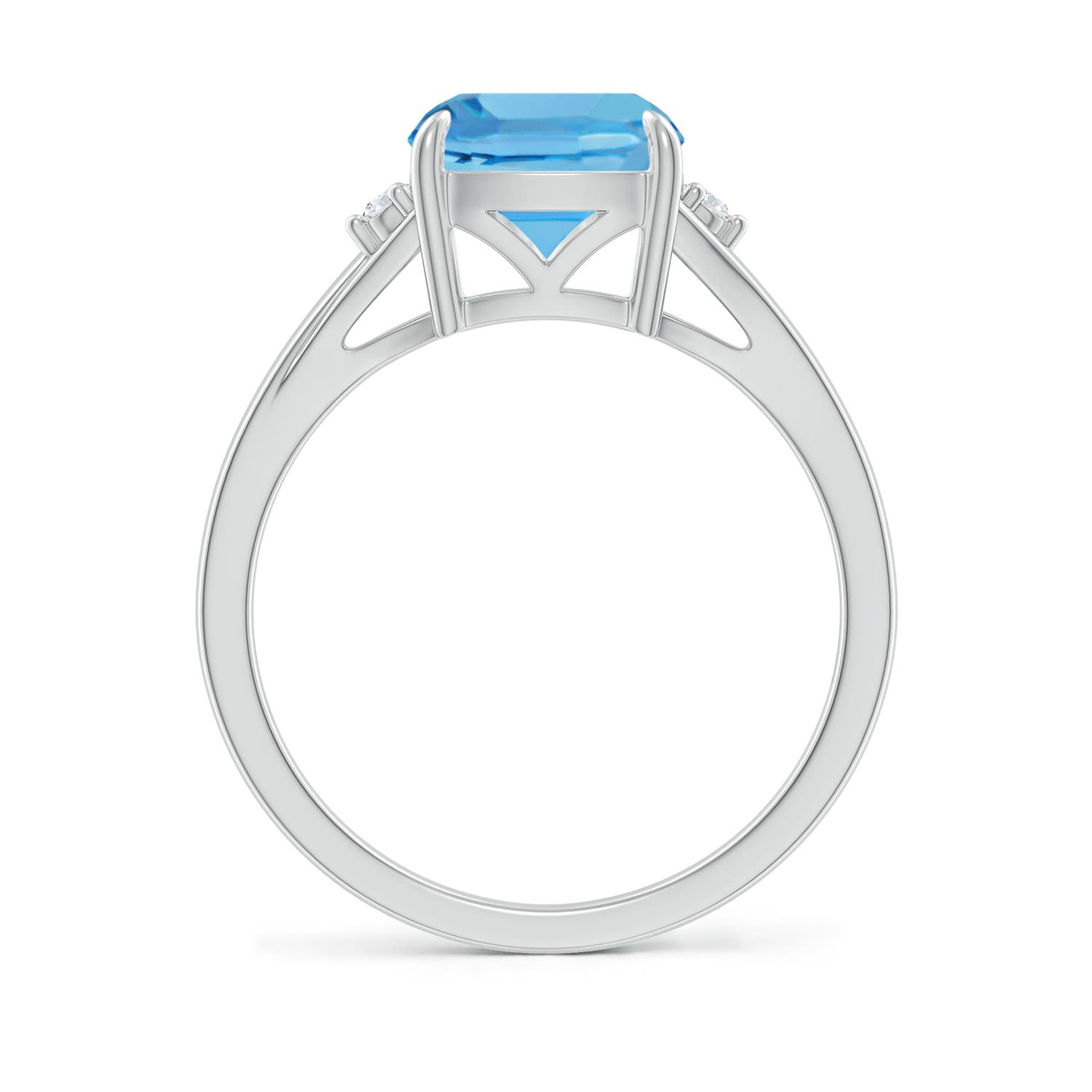 AA - Swiss Blue Topaz / 2.54 CT / 14 KT White Gold