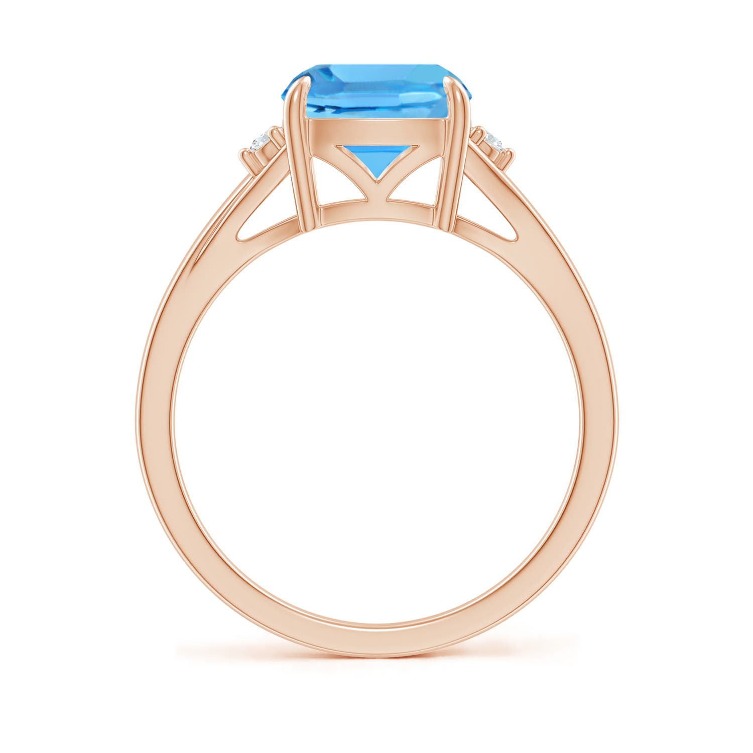 AAA - Swiss Blue Topaz / 2.54 CT / 14 KT Rose Gold