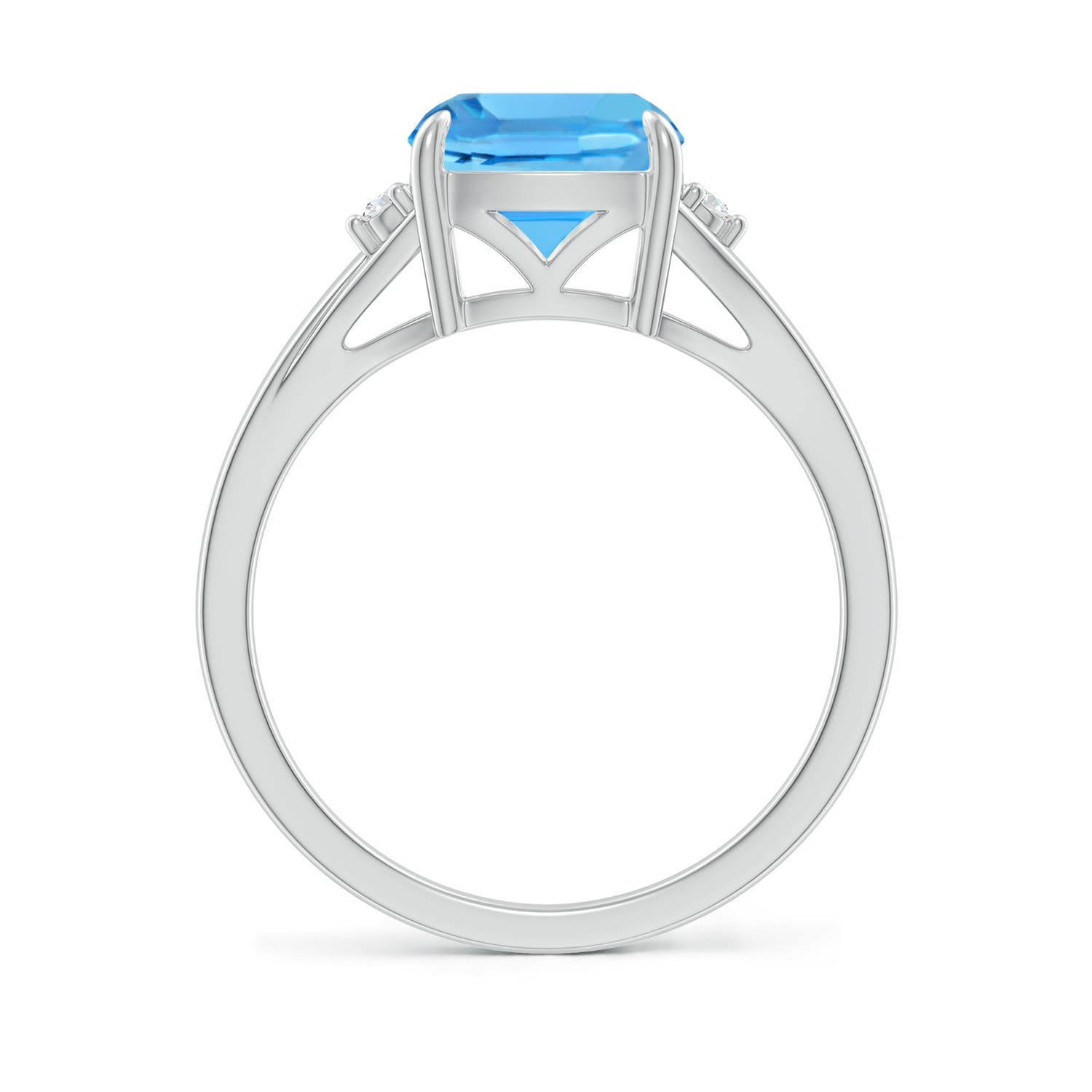 AAA - Swiss Blue Topaz / 2.54 CT / 14 KT White Gold