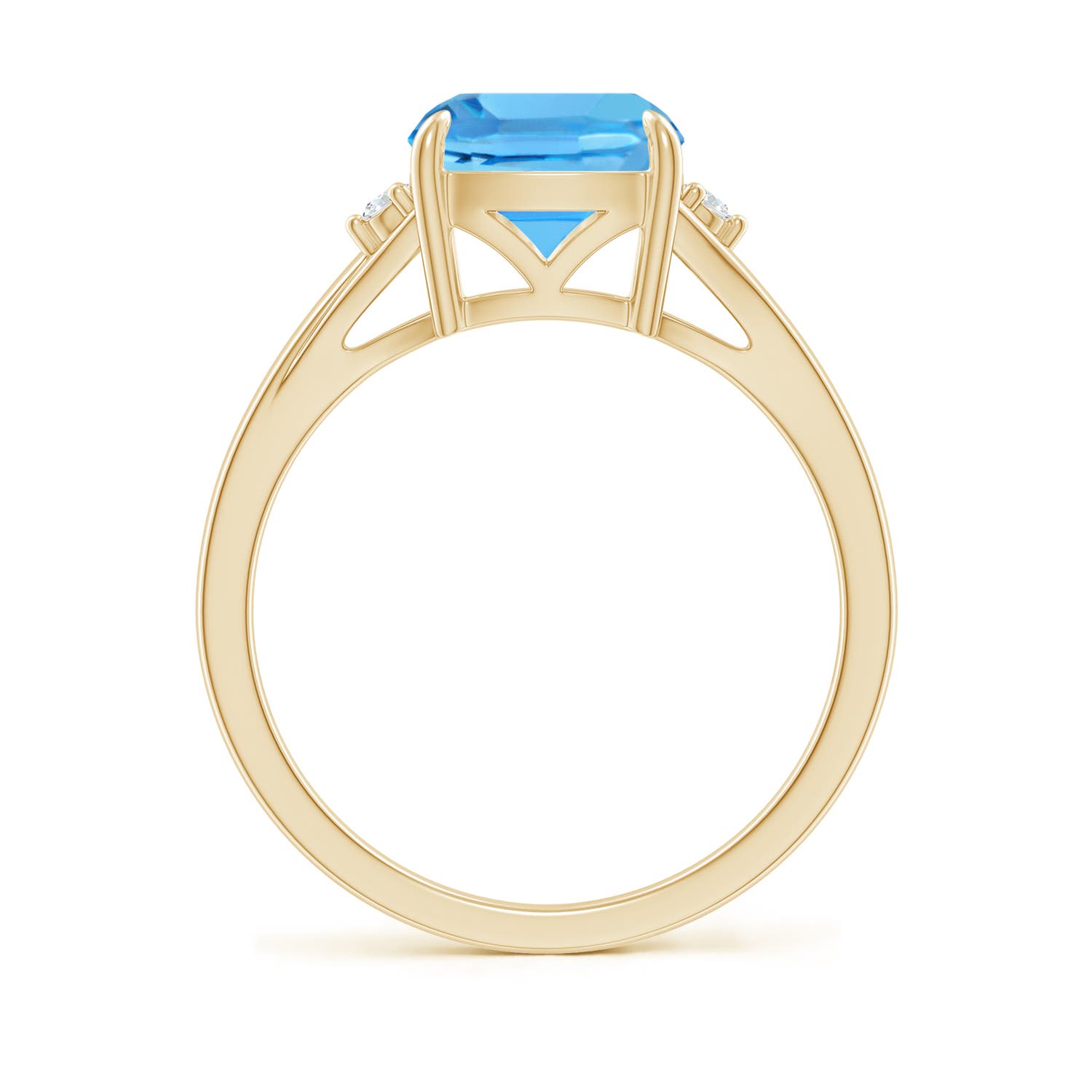 AAA - Swiss Blue Topaz / 2.54 CT / 14 KT Yellow Gold