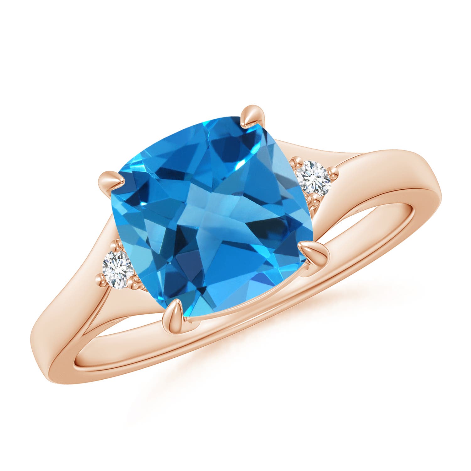 AAAA - Swiss Blue Topaz / 2.54 CT / 14 KT Rose Gold