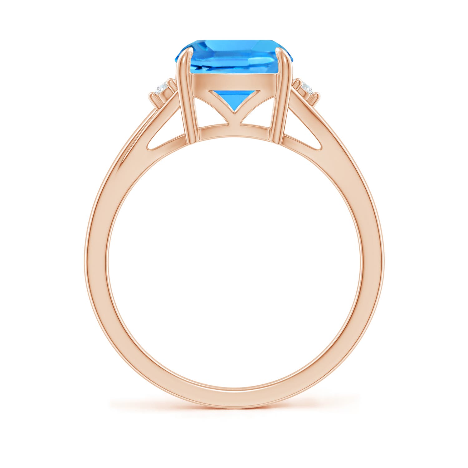 AAAA - Swiss Blue Topaz / 2.54 CT / 14 KT Rose Gold