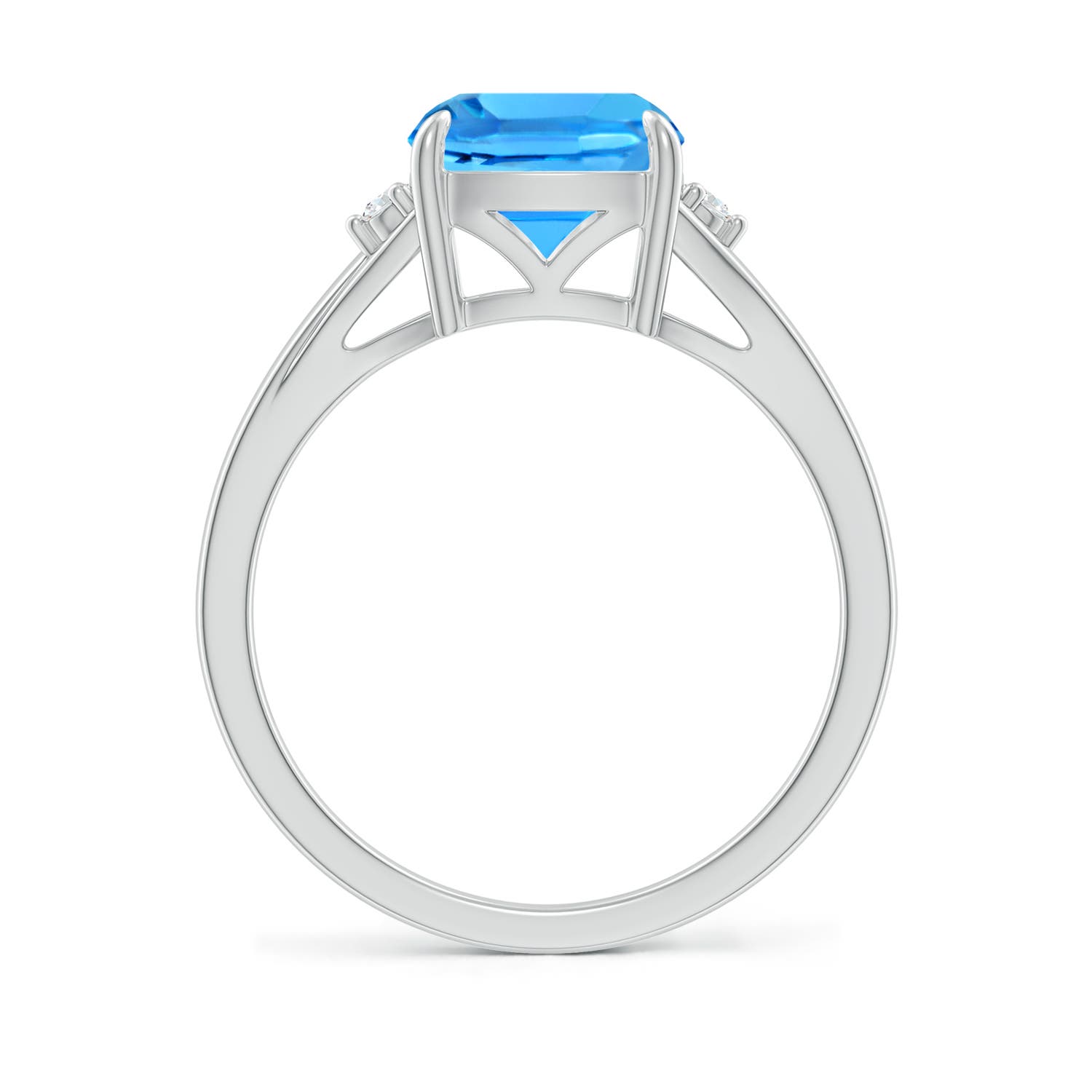 AAAA - Swiss Blue Topaz / 2.54 CT / 14 KT White Gold