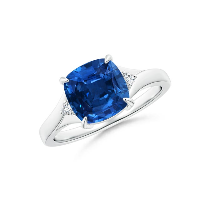 Shop Platinum Blue Sapphire Rings for Women Angara