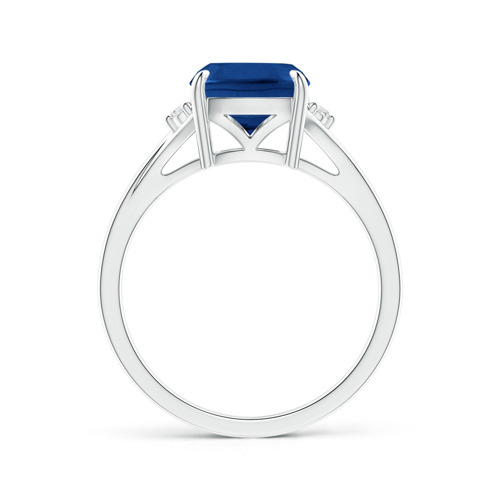 8.76x8.58x6.00mm AAAA GIA Certified Split Shank Cushion Blue Sapphire Solitaire Ring in P950 Platinum - side 199
