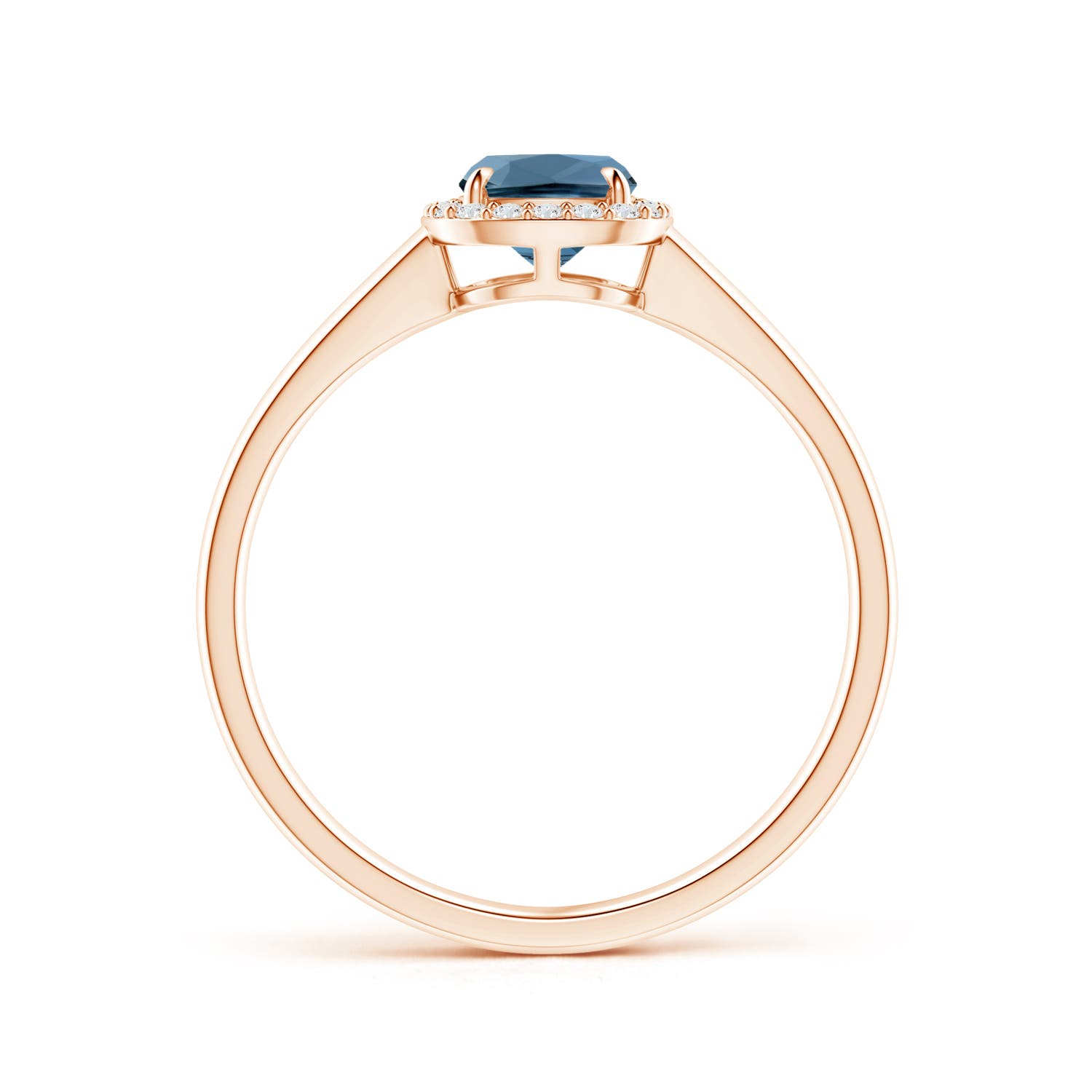 A - London Blue Topaz / 1.11 CT / 14 KT Rose Gold