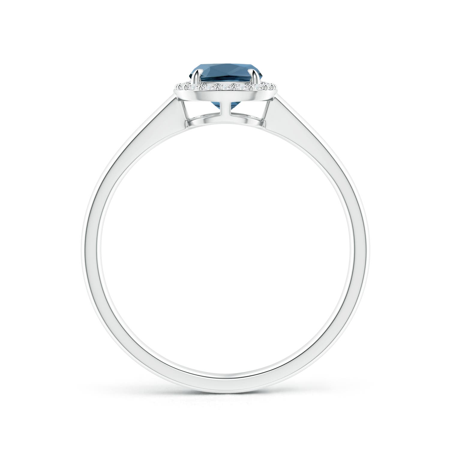 A - London Blue Topaz / 1.11 CT / 14 KT White Gold