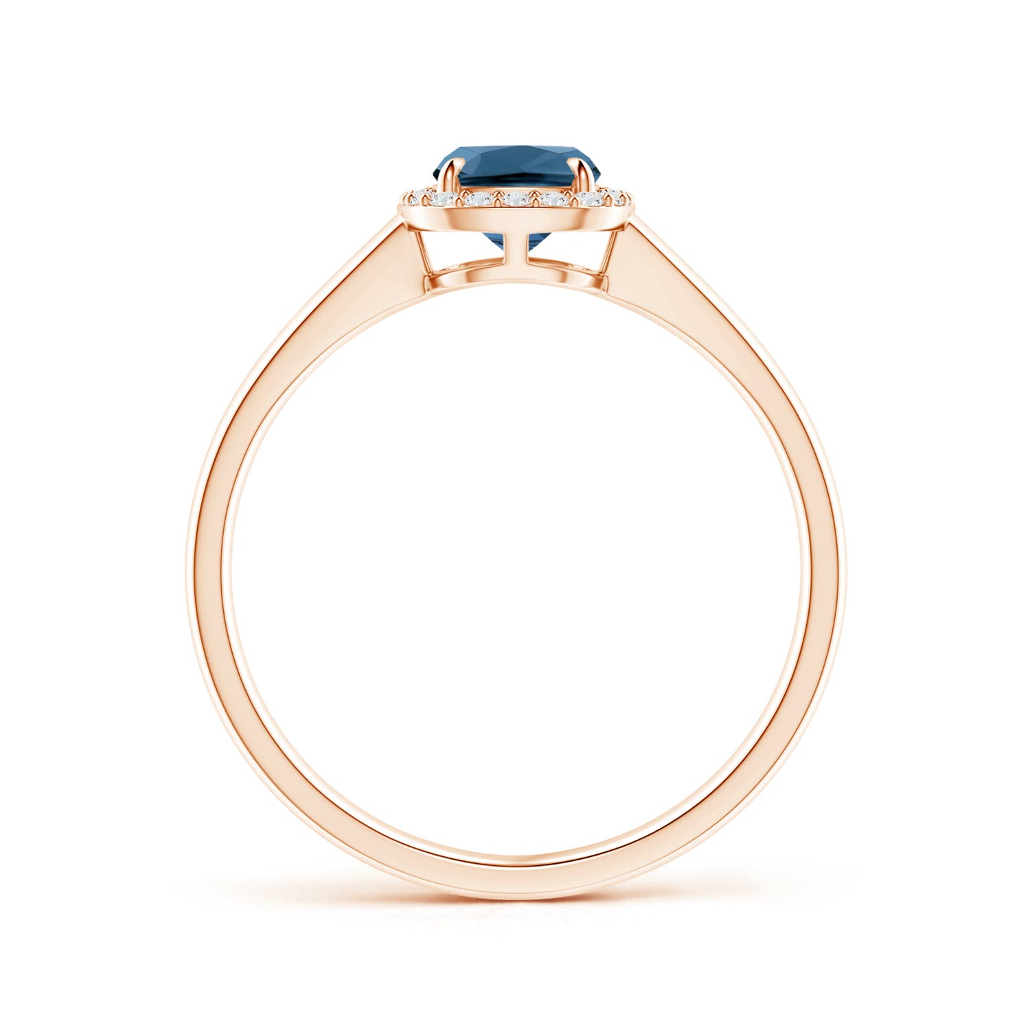 AA - London Blue Topaz / 1.11 CT / 14 KT Rose Gold