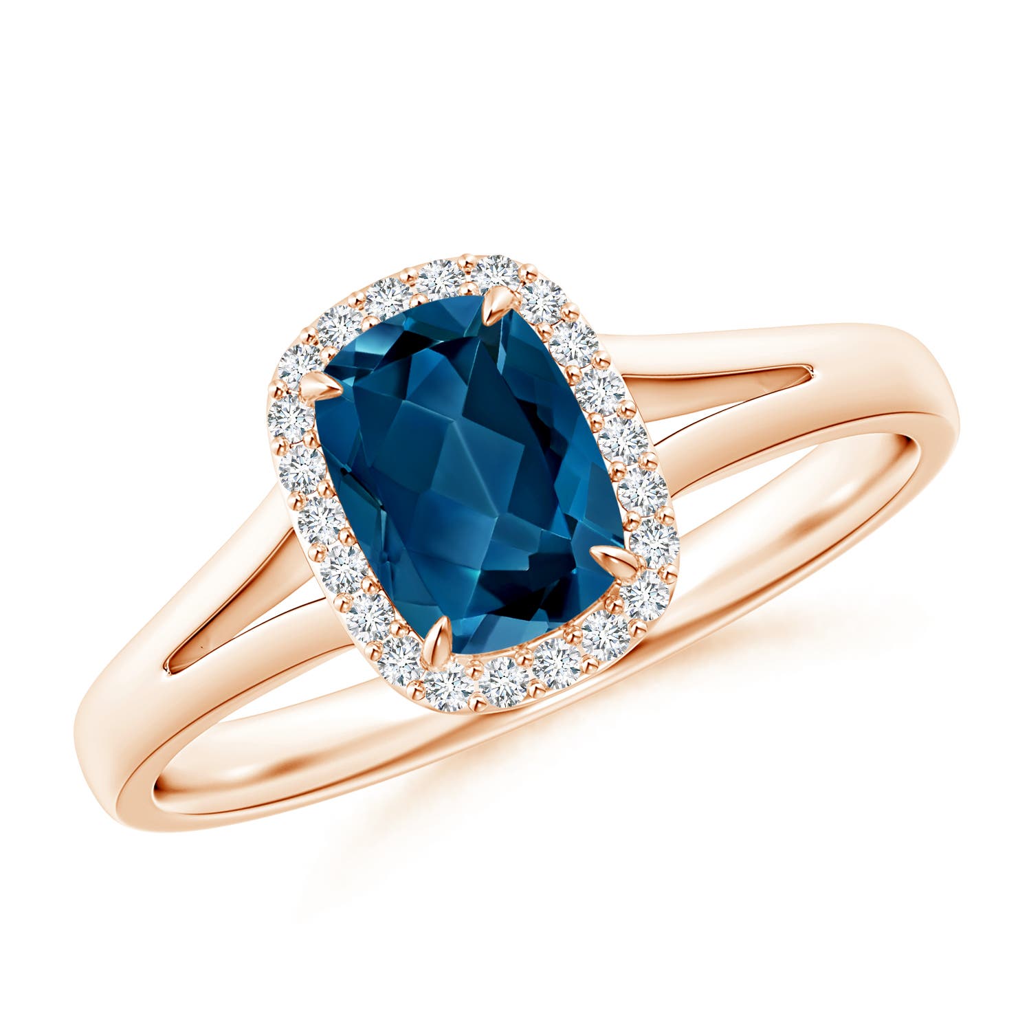 AAA - London Blue Topaz / 1.11 CT / 14 KT Rose Gold