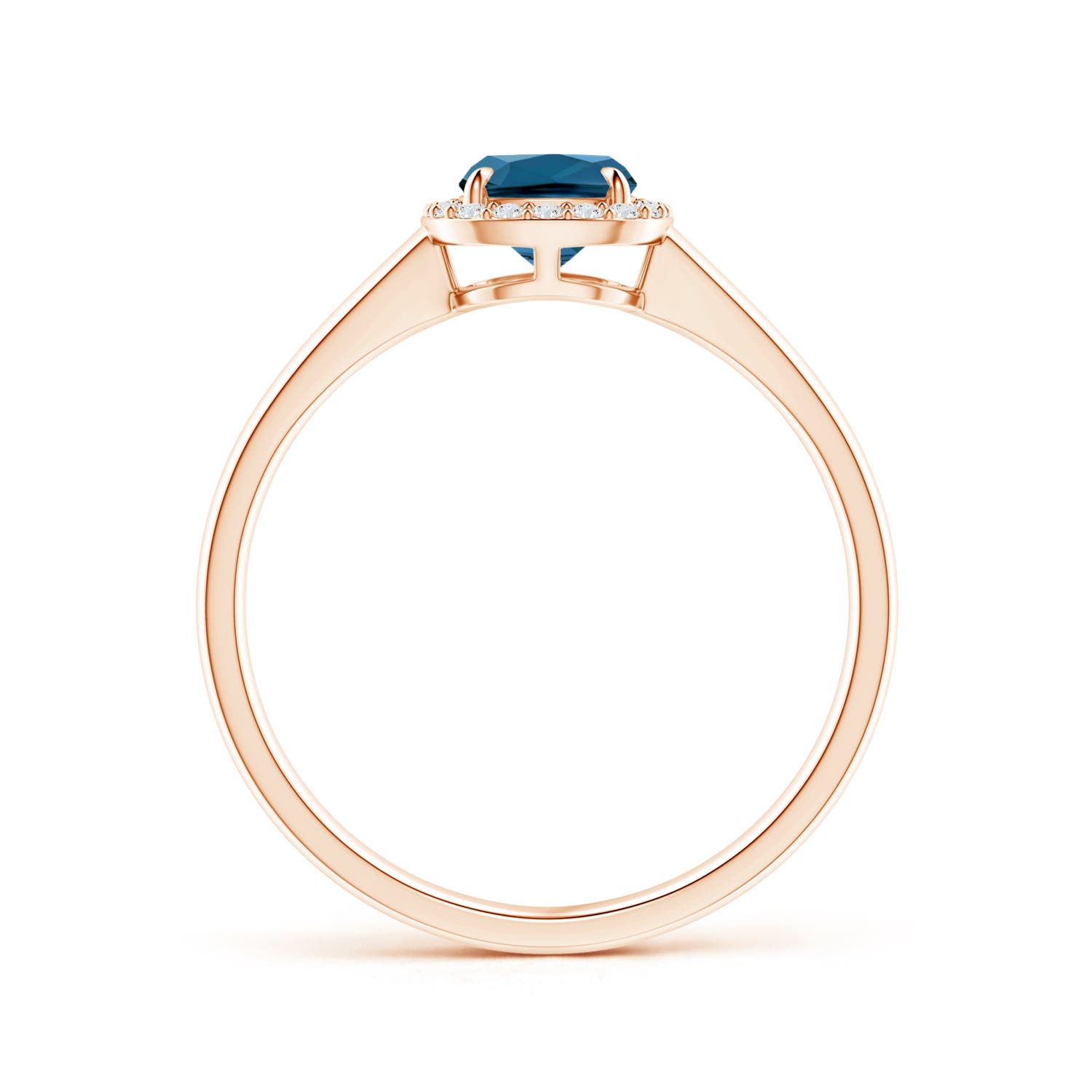 AAA - London Blue Topaz / 1.11 CT / 14 KT Rose Gold