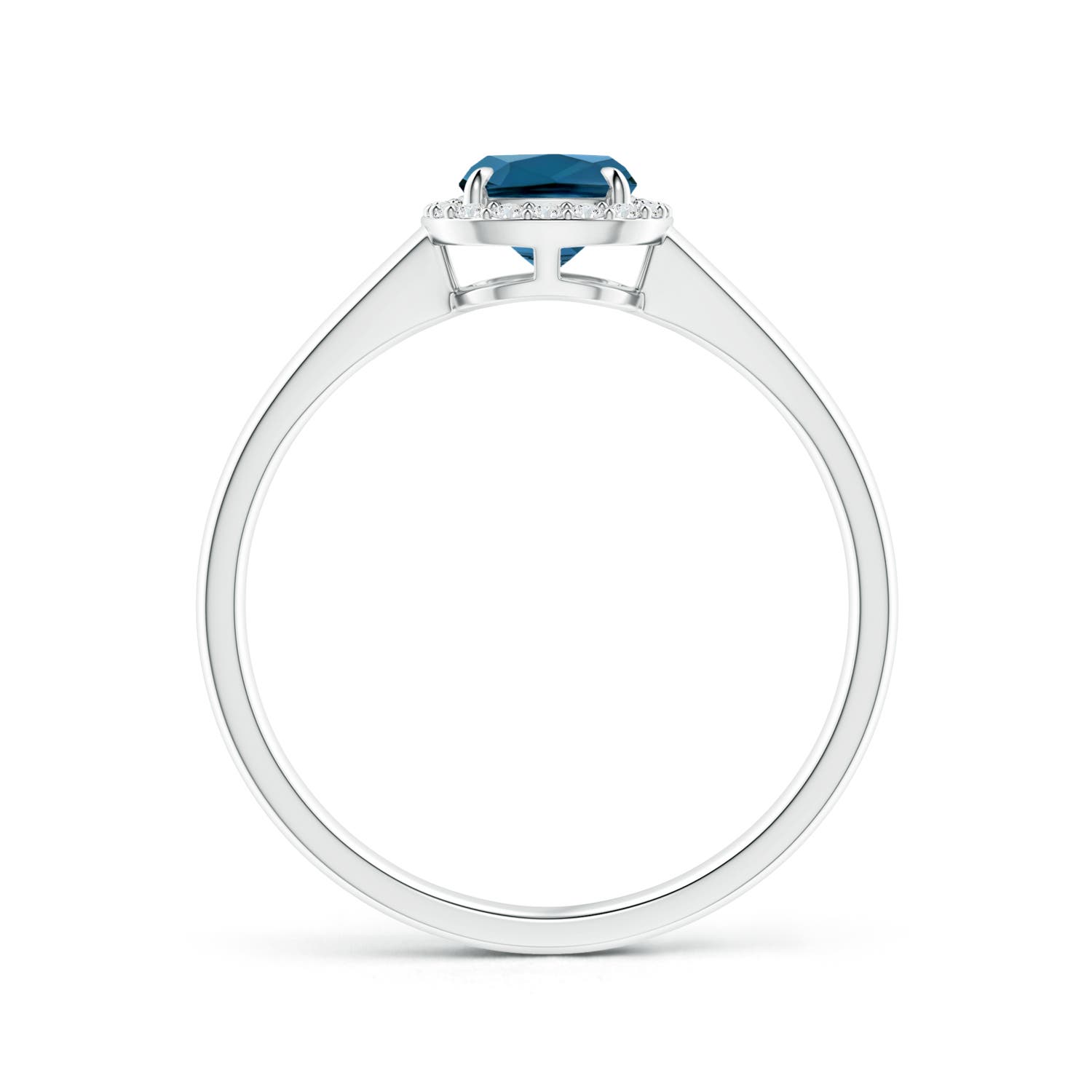 AAA - London Blue Topaz / 1.11 CT / 14 KT White Gold