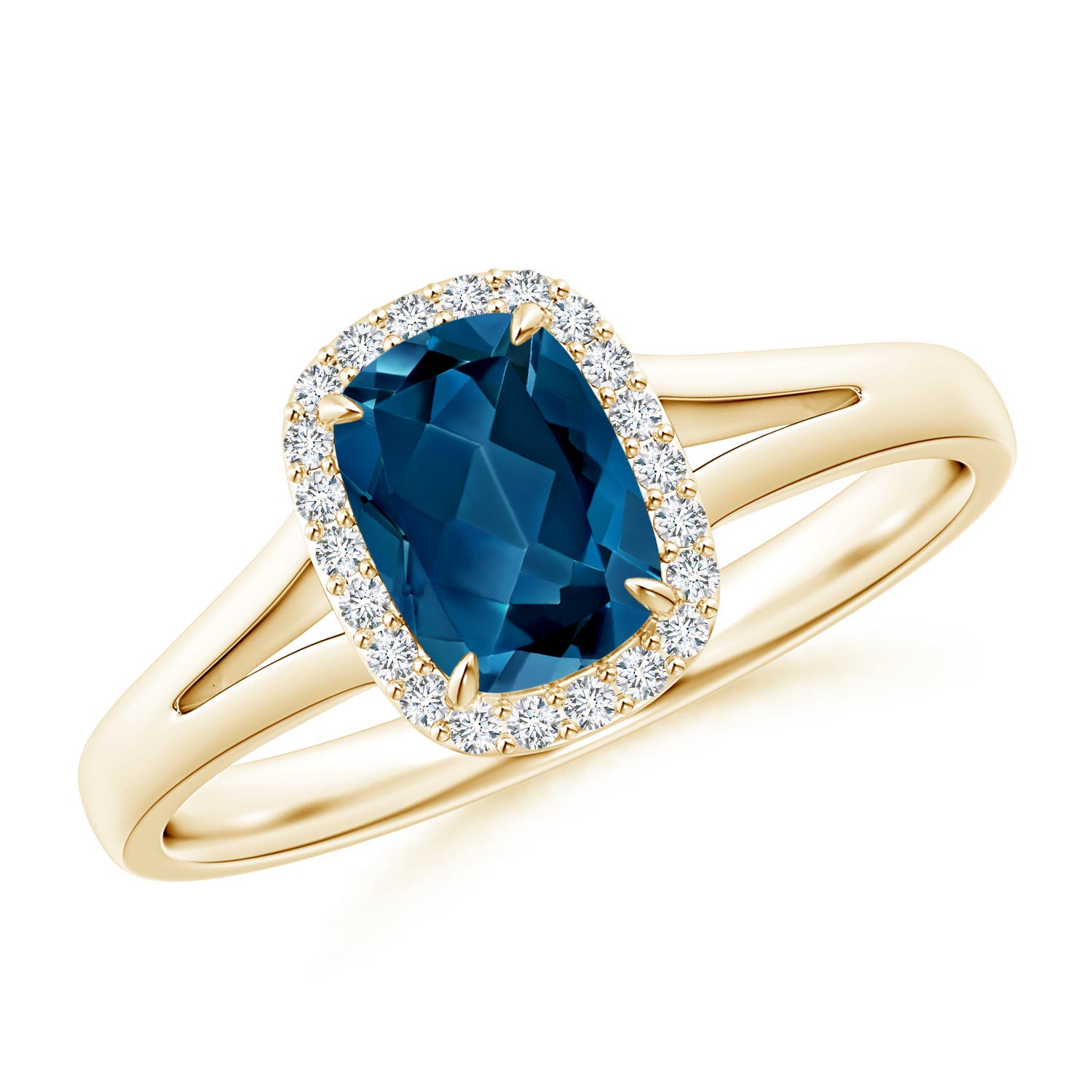 AAA - London Blue Topaz / 1.11 CT / 14 KT Yellow Gold