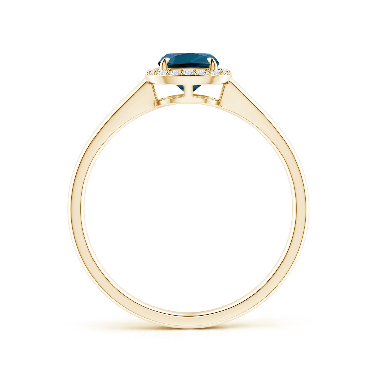 AAAA - London Blue Topaz / 1.11 CT / 14 KT Yellow Gold