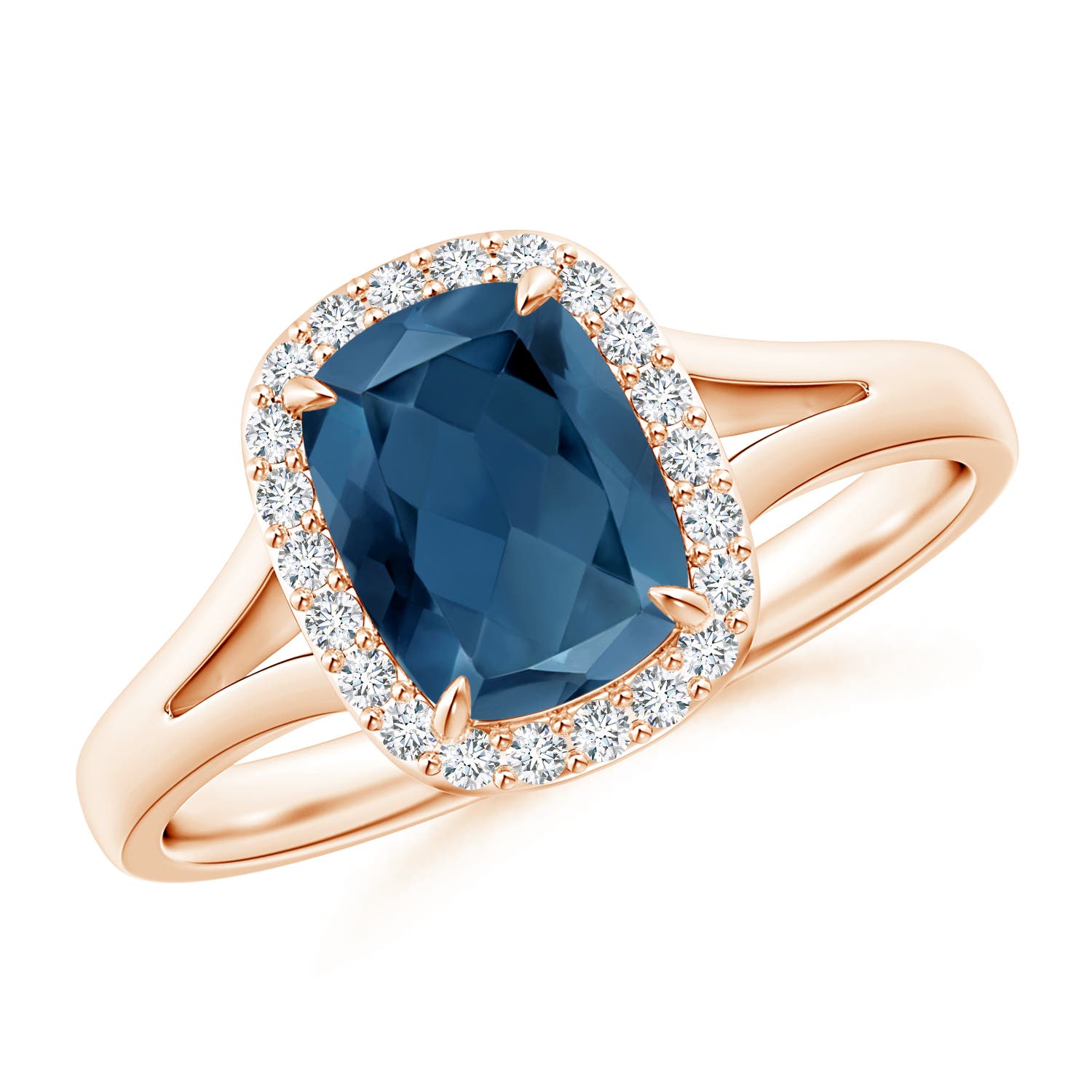 A - London Blue Topaz / 1.73 CT / 14 KT Rose Gold