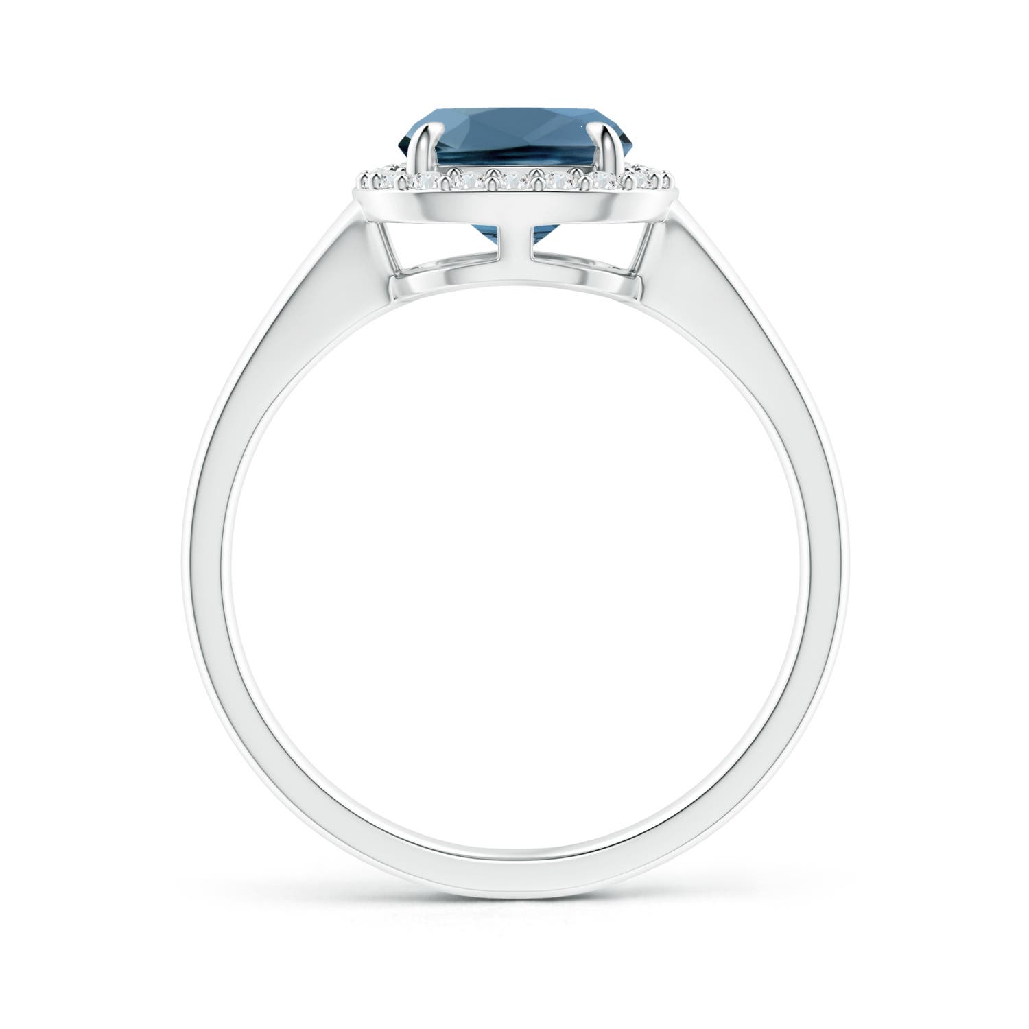 A - London Blue Topaz / 2.39 CT / 14 KT White Gold