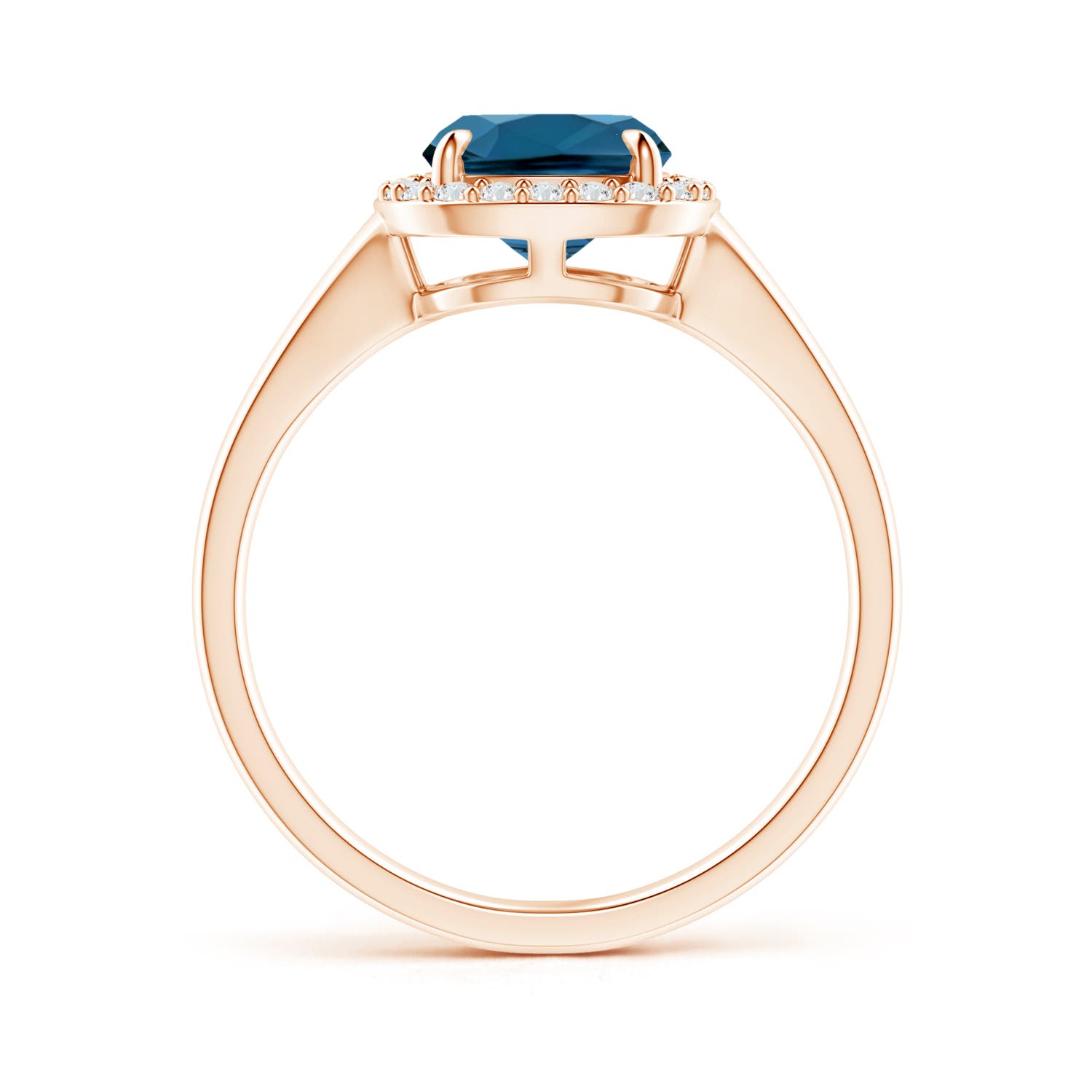 AAA - London Blue Topaz / 2.39 CT / 14 KT Rose Gold