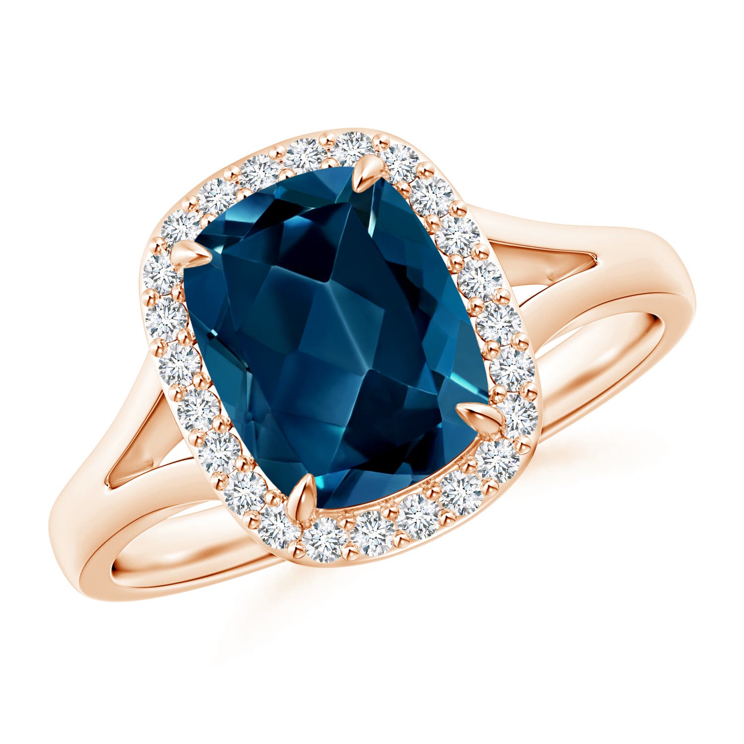 AAAA - London Blue Topaz / 2.39 CT / 14 KT Rose Gold