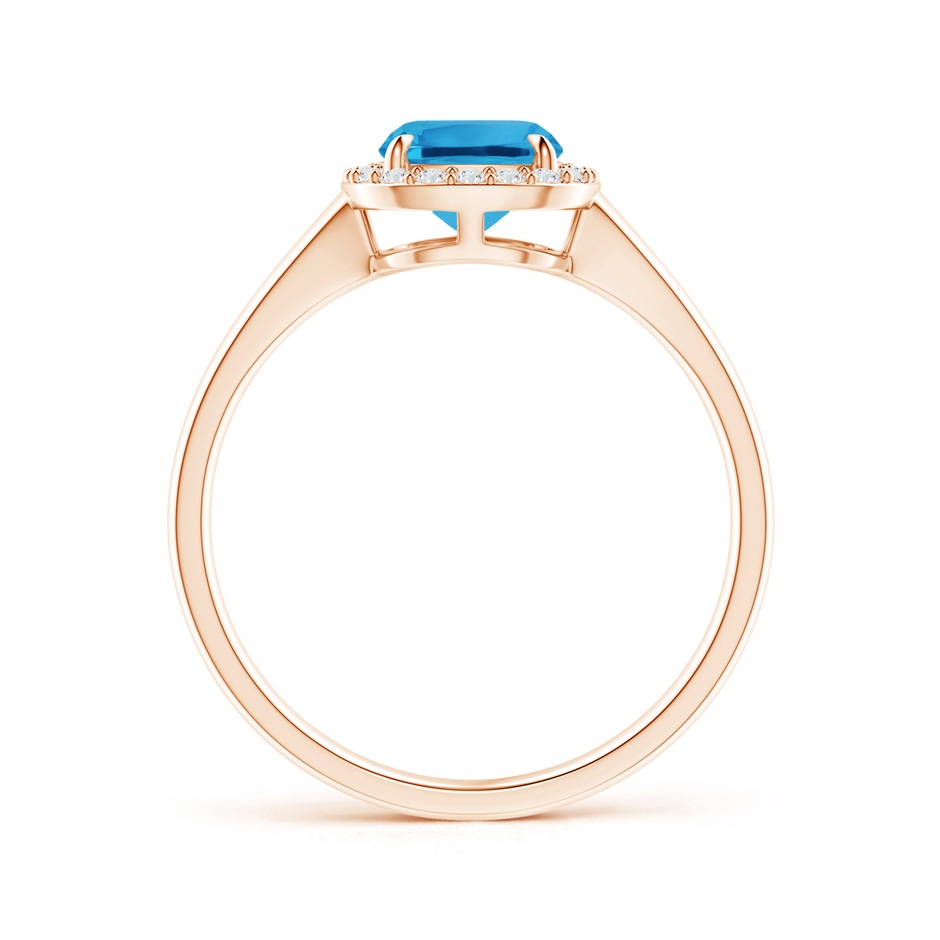 8.01x6.08x4.12mm AAAA GIA Certified Claw-Set Cushion Rectangular Swiss Blue Topaz Halo Split Shank Ring in Rose Gold side 199