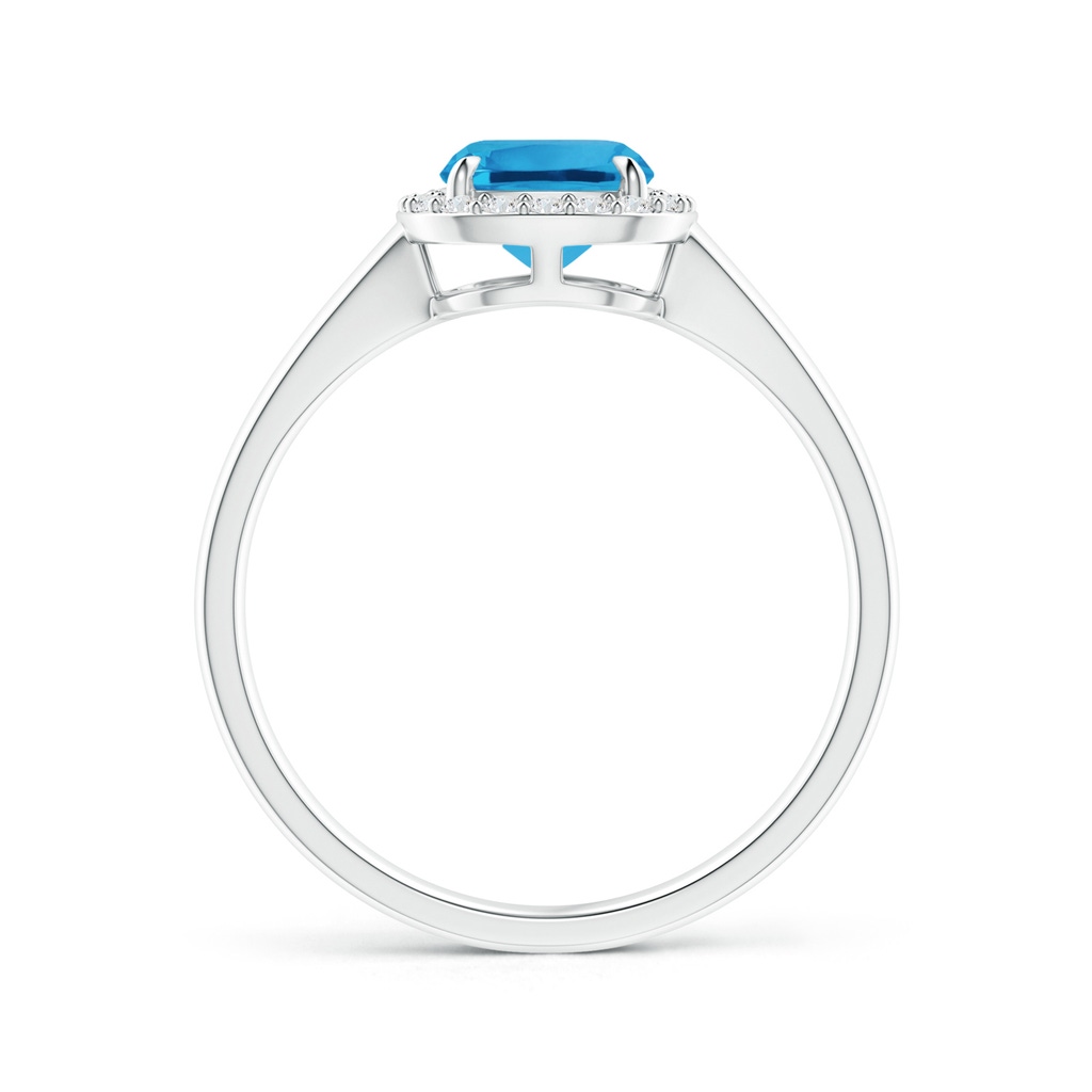 8.01x6.08x4.12mm AAAA GIA Certified Claw-Set Cushion Rectangular Swiss Blue Topaz Halo Split Shank Ring in White Gold Side 199
