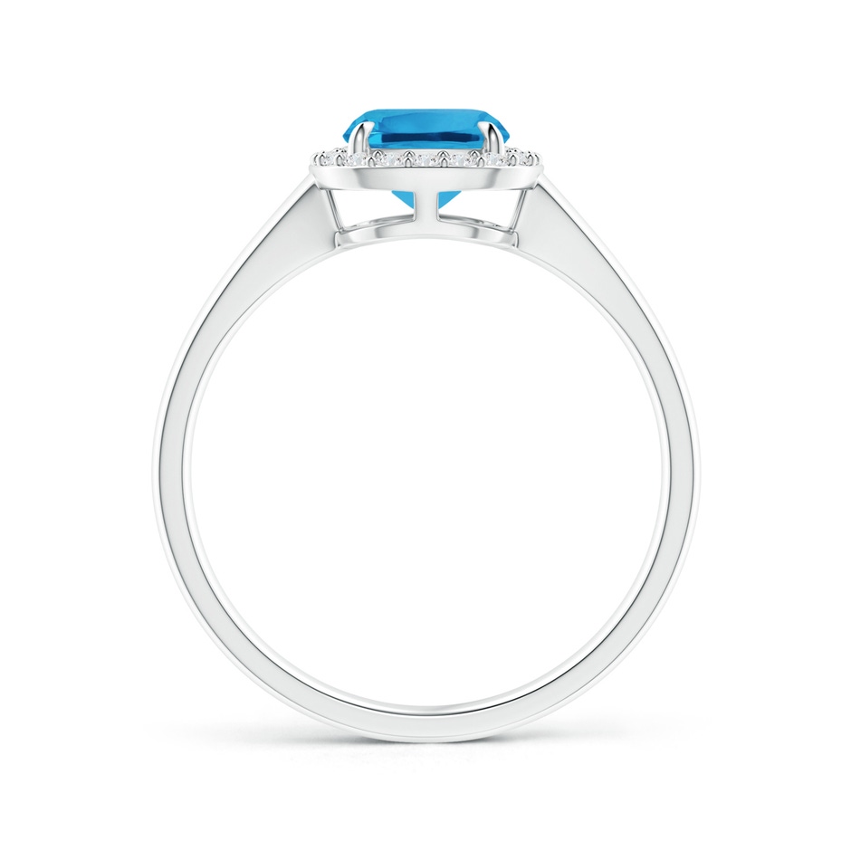 8.01x6.08x4.12mm AAAA GIA Certified Claw-Set Cushion Rectangular Swiss Blue Topaz Halo Split Shank Ring in White Gold Side 199