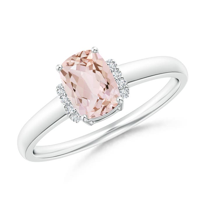 AA - Morganite / 0.82 CT / 14 KT White Gold