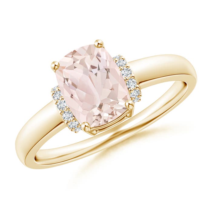 A - Morganite / 1.28 CT / 14 KT Yellow Gold