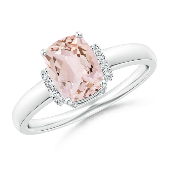 AA - Morganite / 1.28 CT / 14 KT White Gold