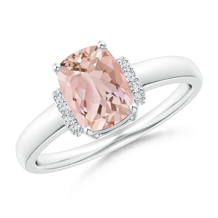 AAAA - Morganite / 1.28 CT / 14 KT White Gold