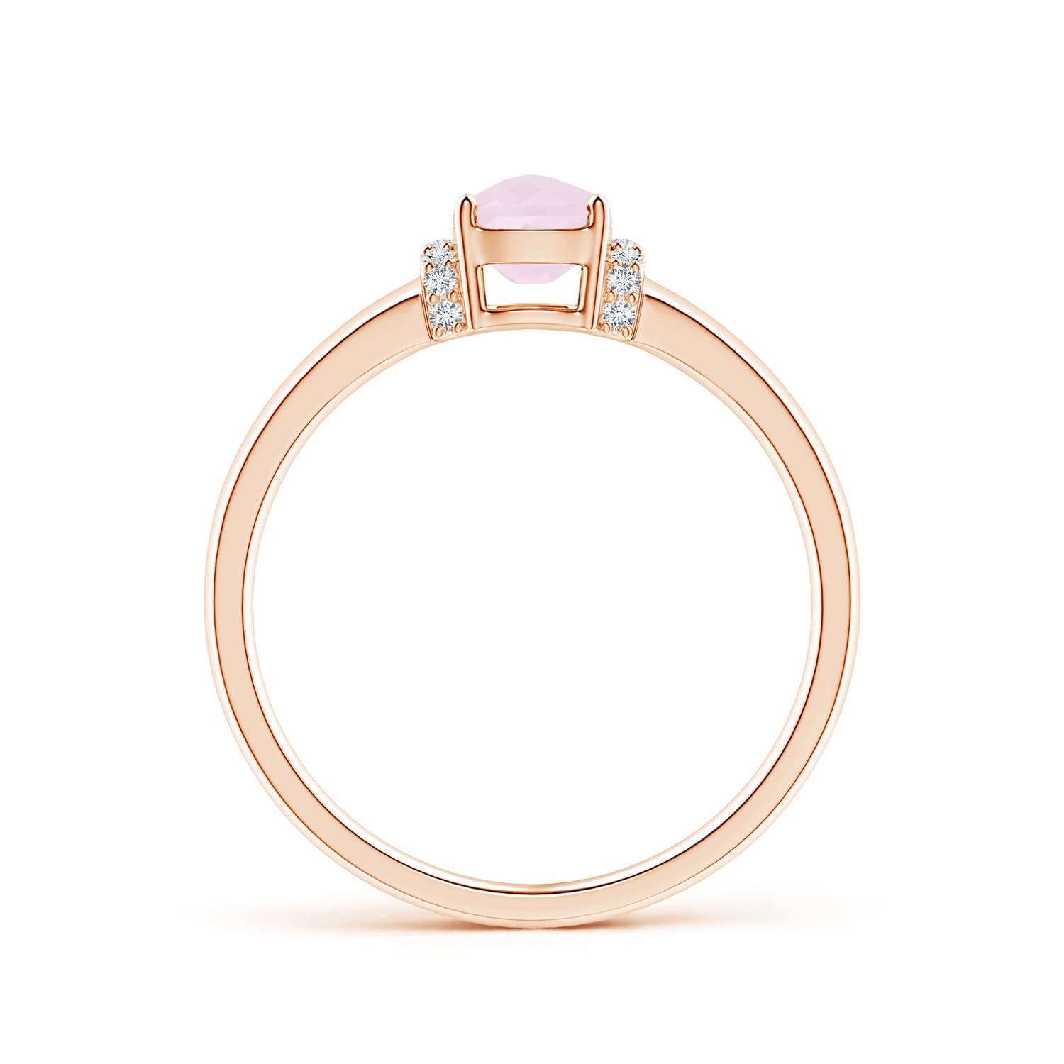 A - Rose Quartz / 0.77 CT / 14 KT Rose Gold