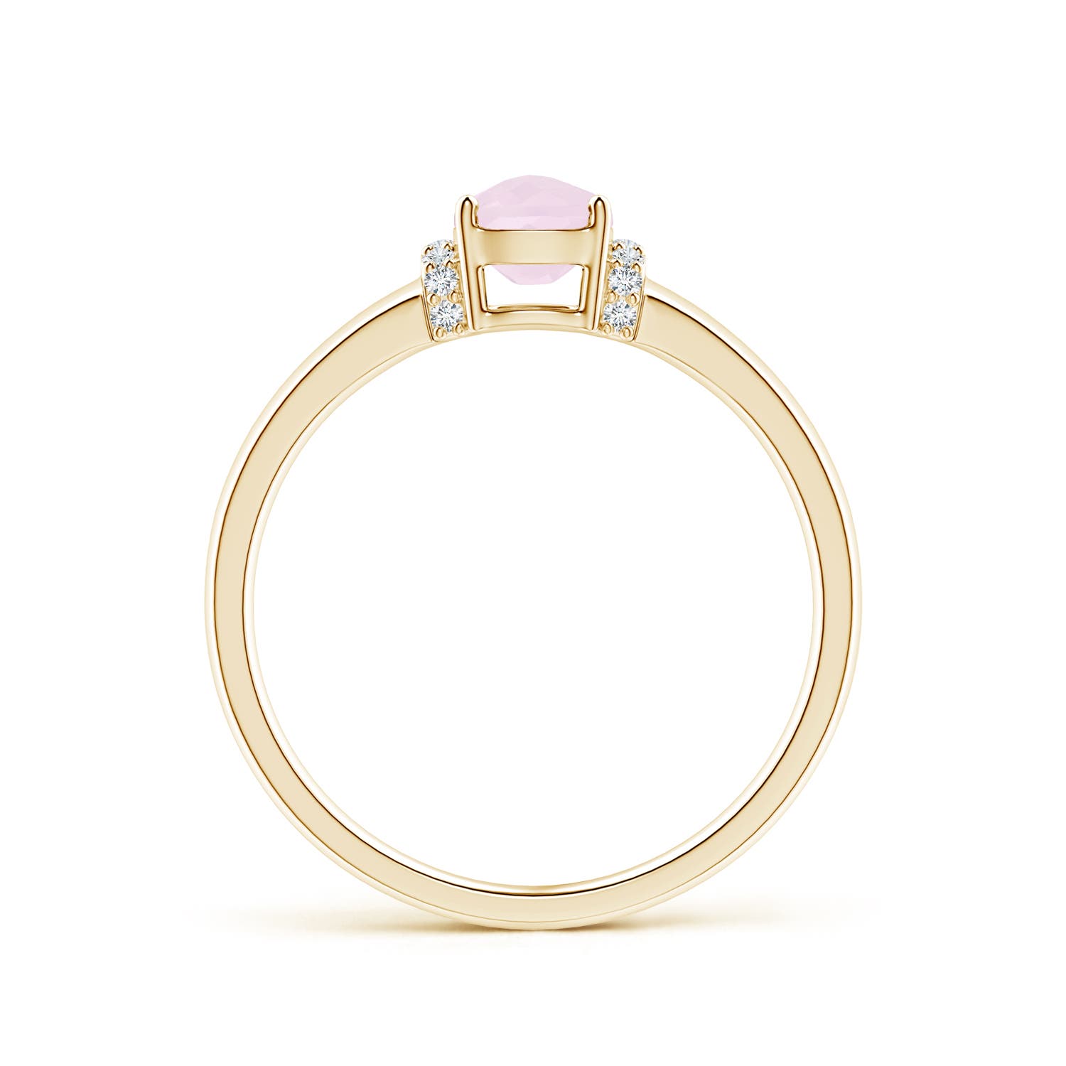 A - Rose Quartz / 0.77 CT / 14 KT Yellow Gold