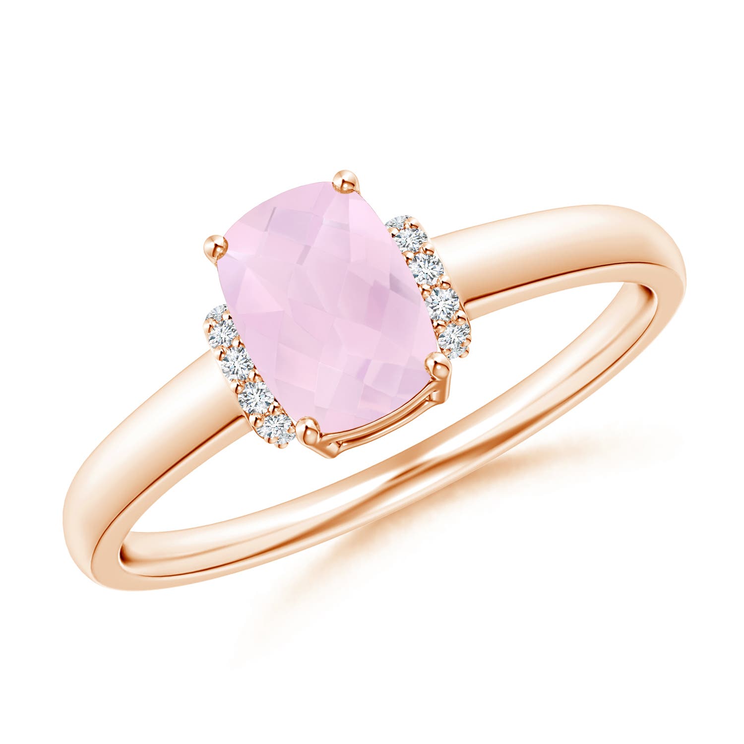 AA - Rose Quartz / 0.77 CT / 14 KT Rose Gold