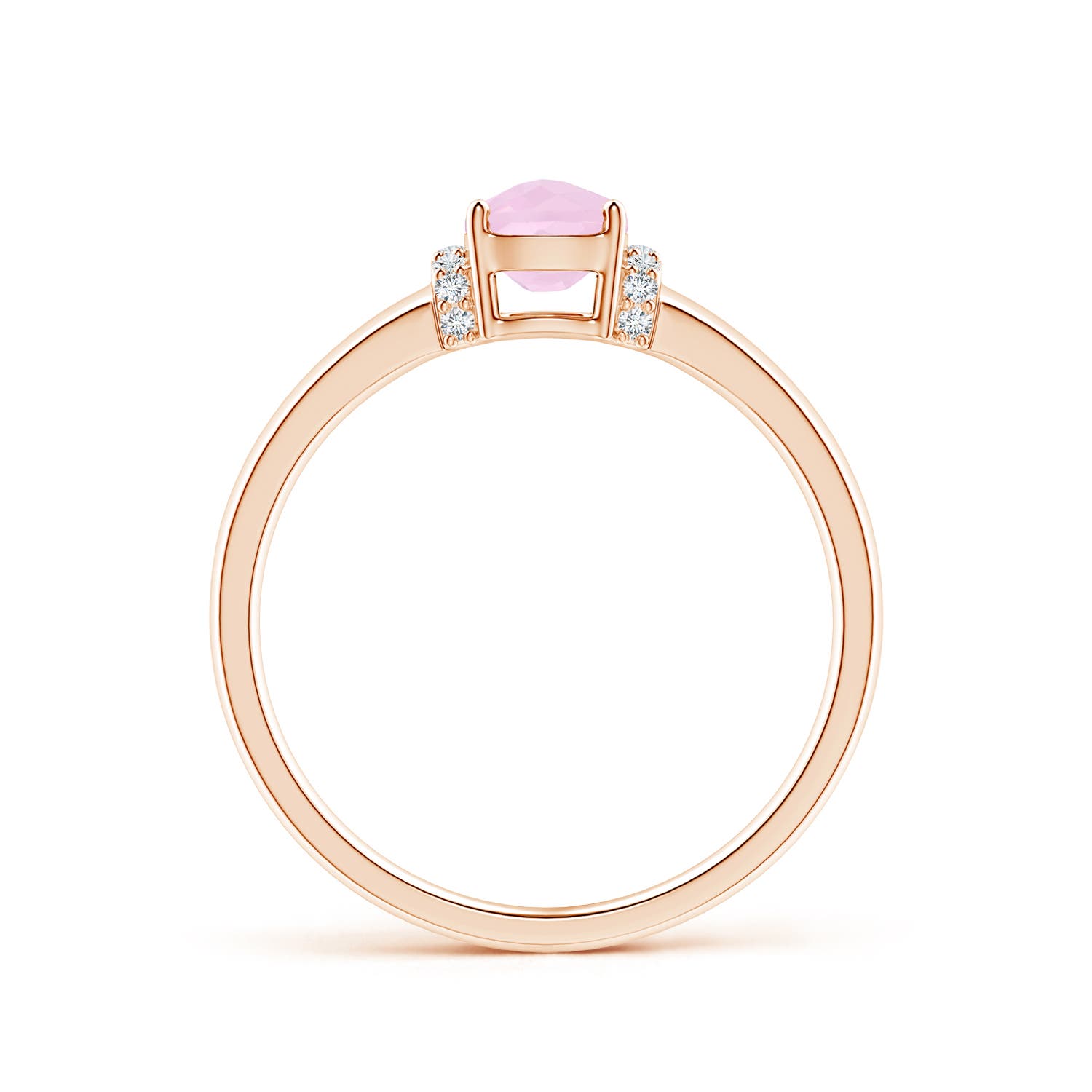 AAA - Rose Quartz / 0.77 CT / 14 KT Rose Gold