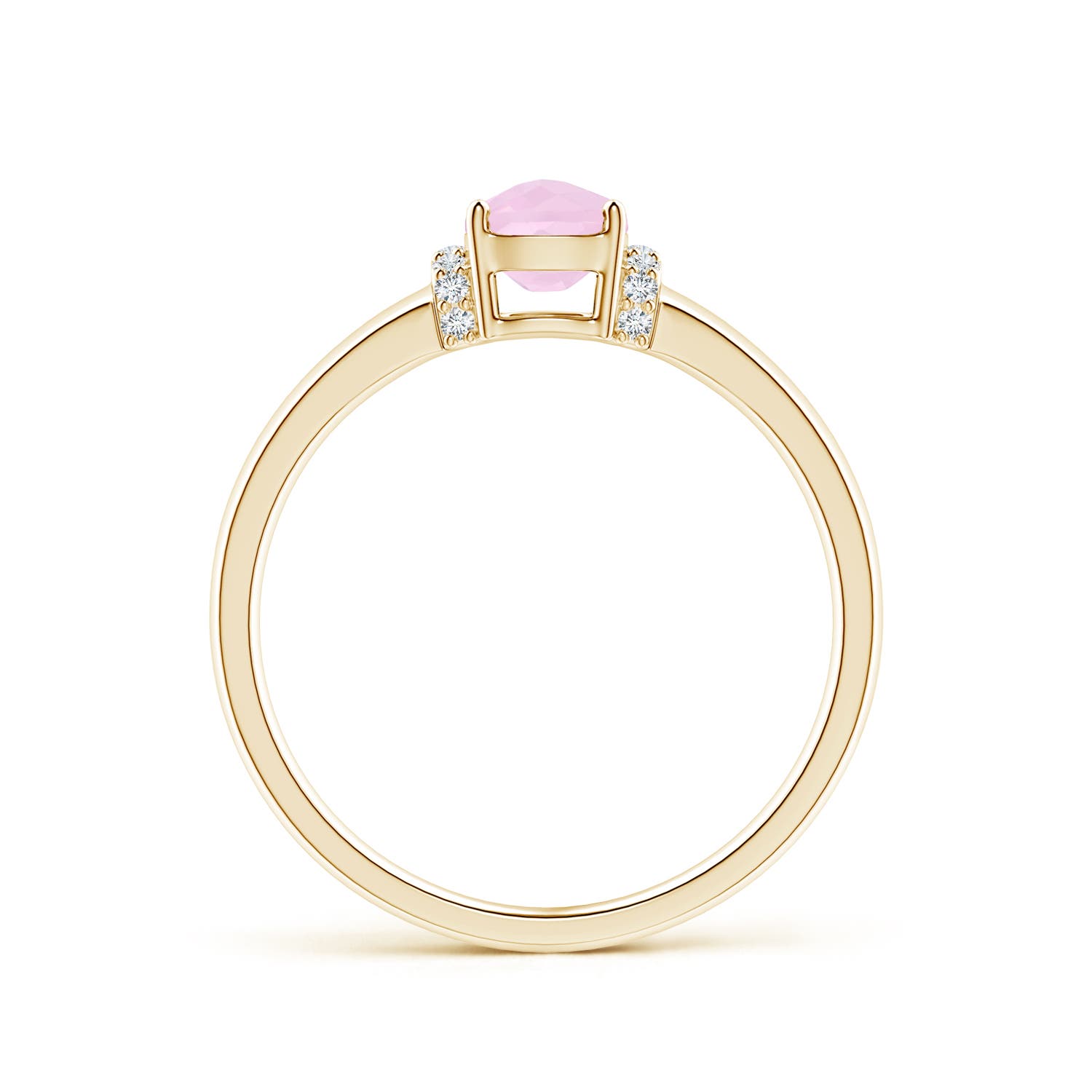 AAA - Rose Quartz / 0.77 CT / 14 KT Yellow Gold