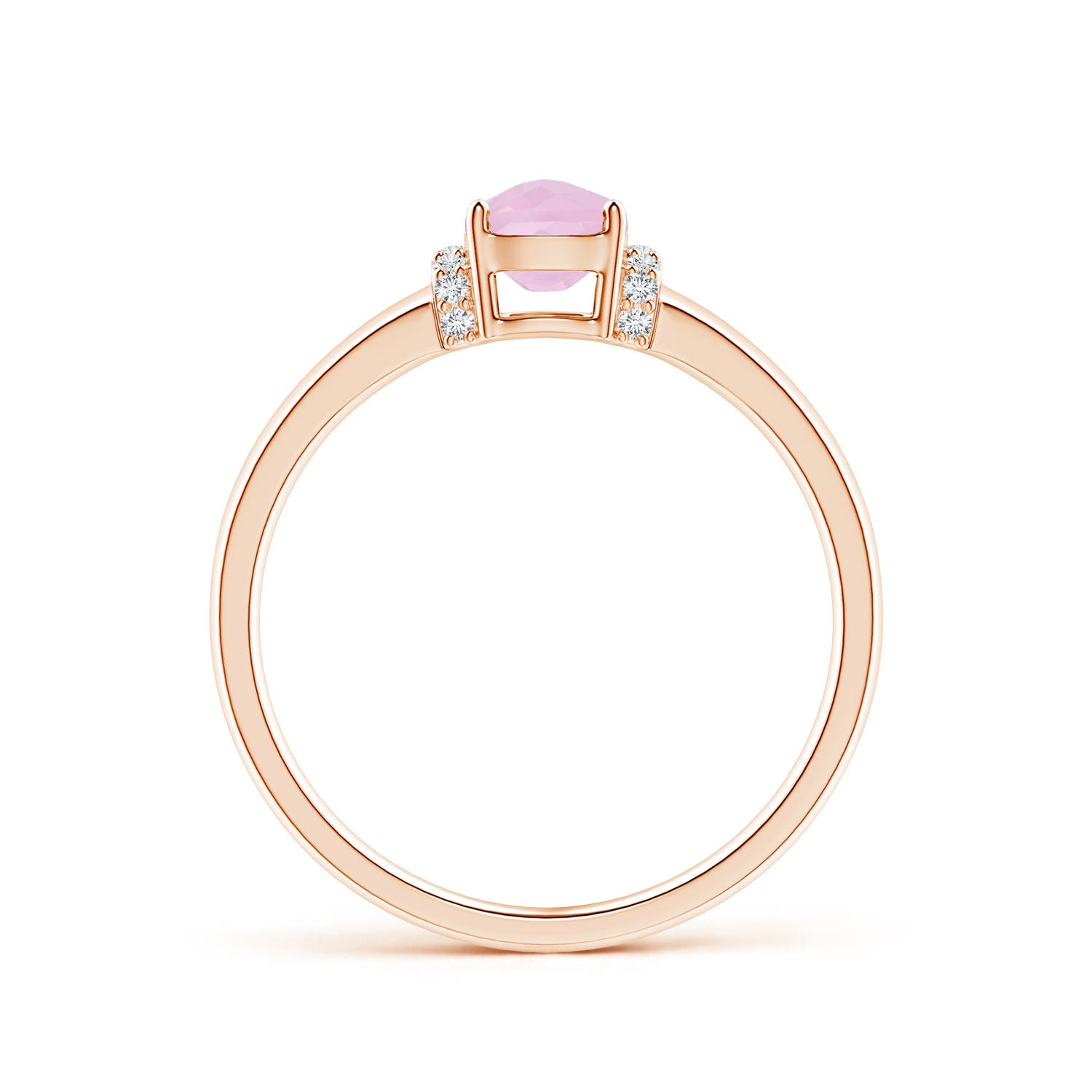 AAAA - Rose Quartz / 0.77 CT / 14 KT Rose Gold