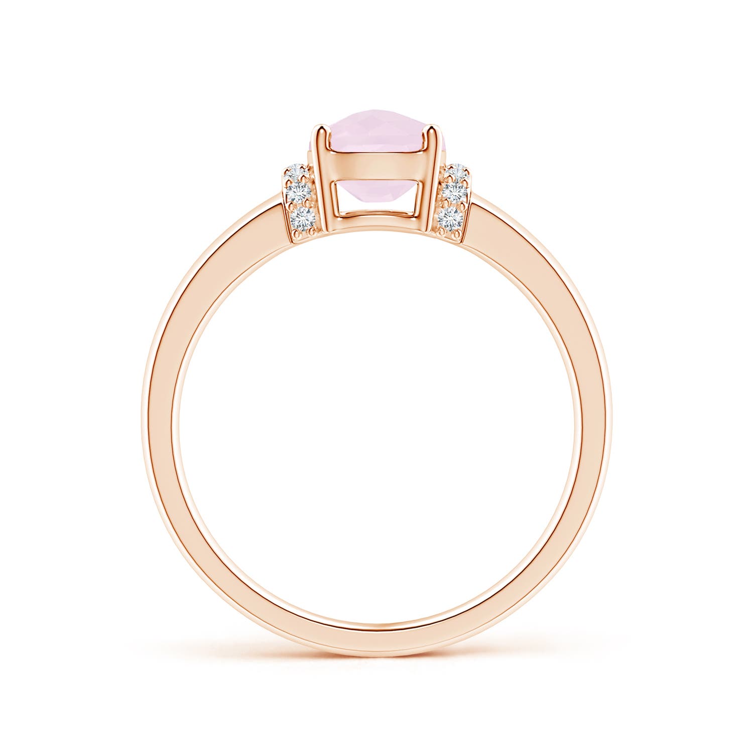 A - Rose Quartz / 1.28 CT / 14 KT Rose Gold